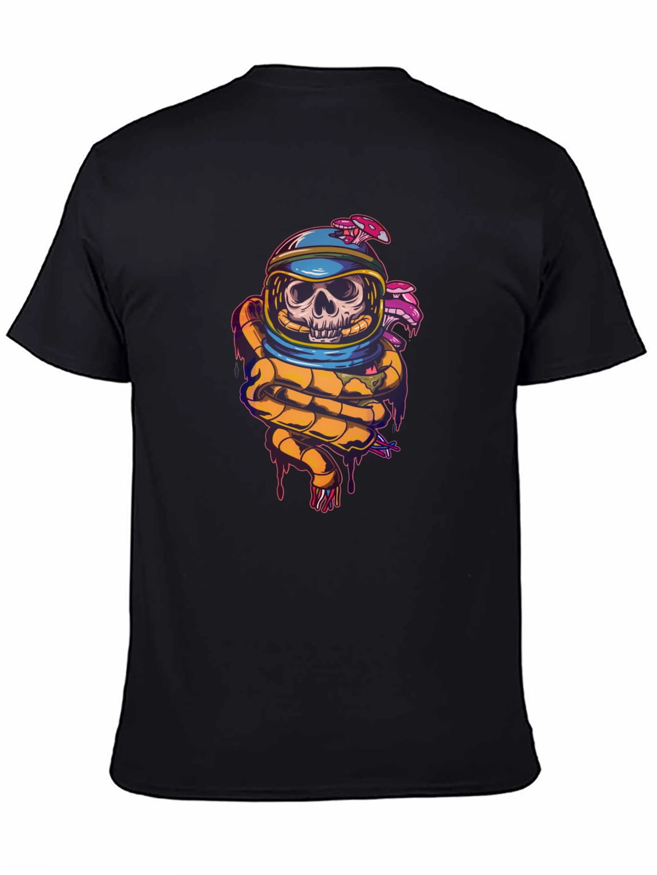 Astronaut Skull Graphic Print T-Shirt