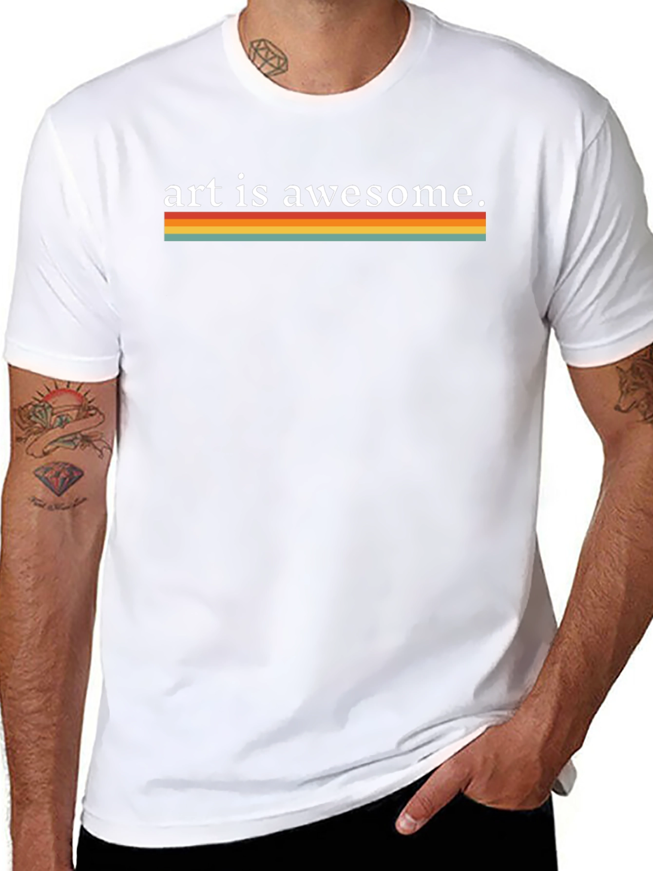 Art is Awesome Retro Graphic Tee