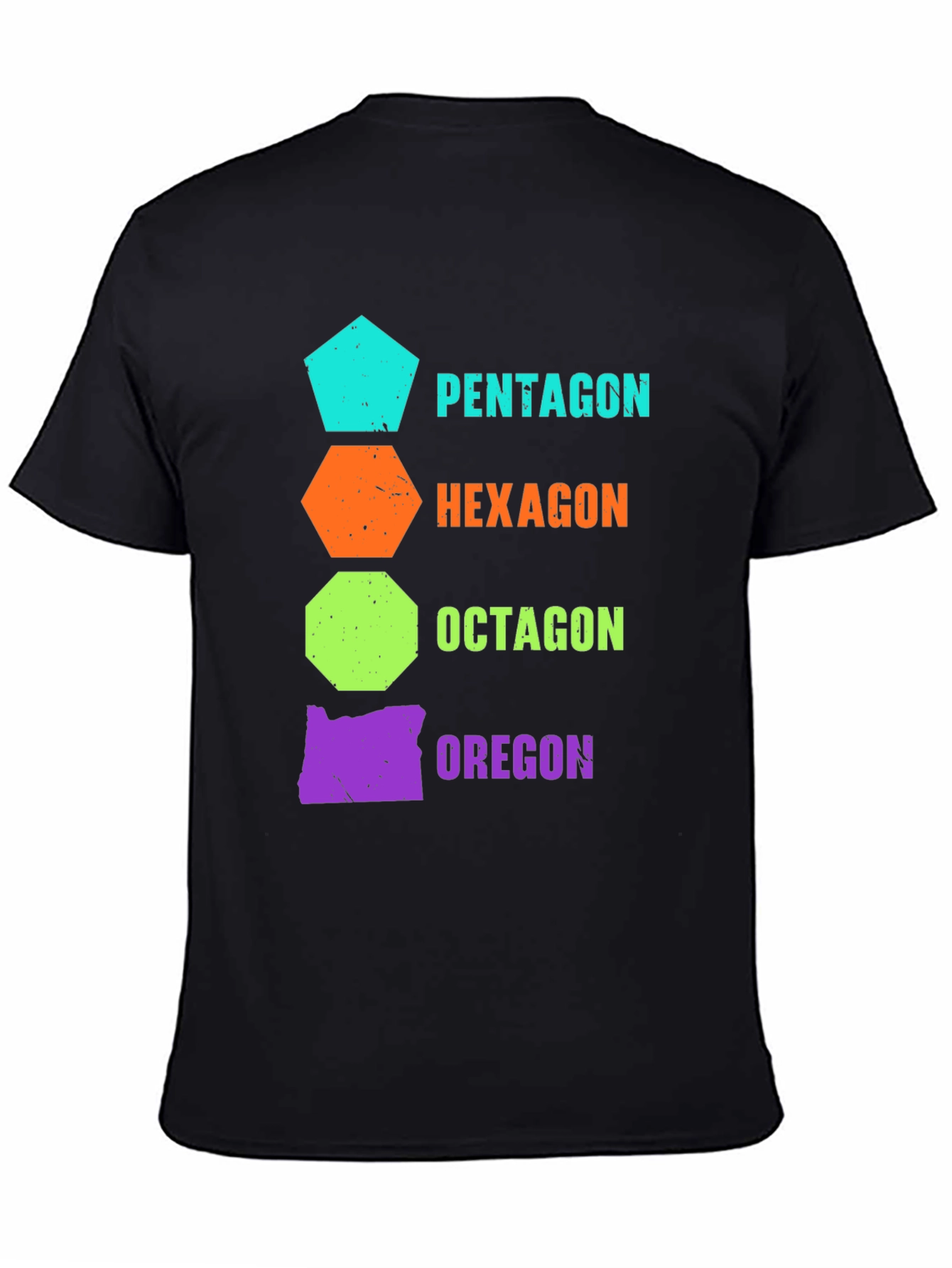 Oregon Geometric Shapes T-Shirt Funny