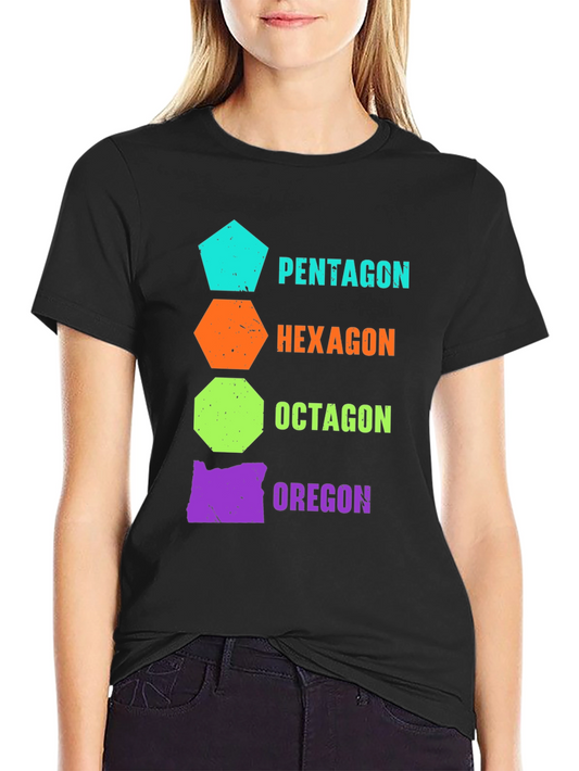 Oregon Geometric Shapes T-Shirt Funny