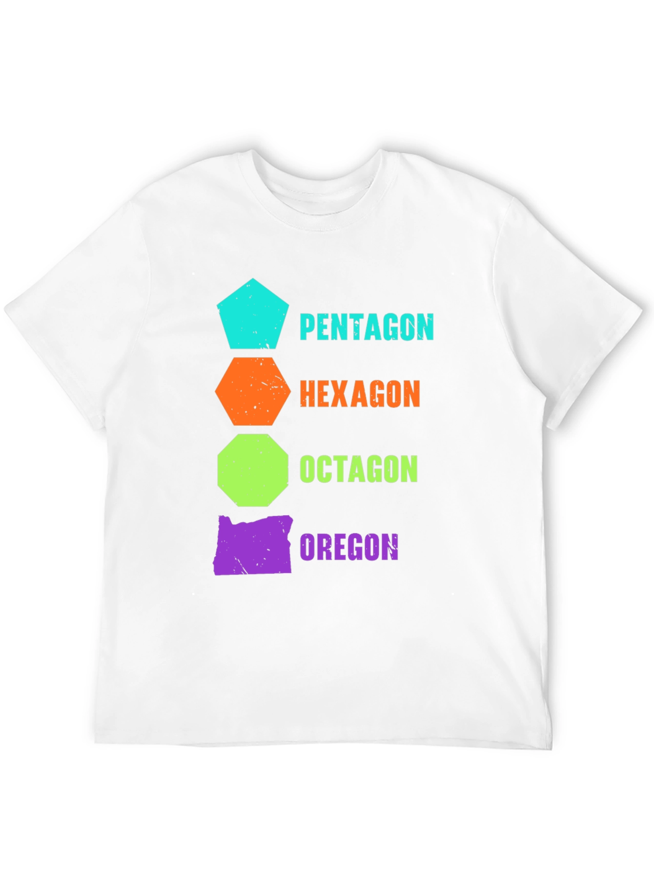 Oregon Geometric Shapes T-Shirt Funny