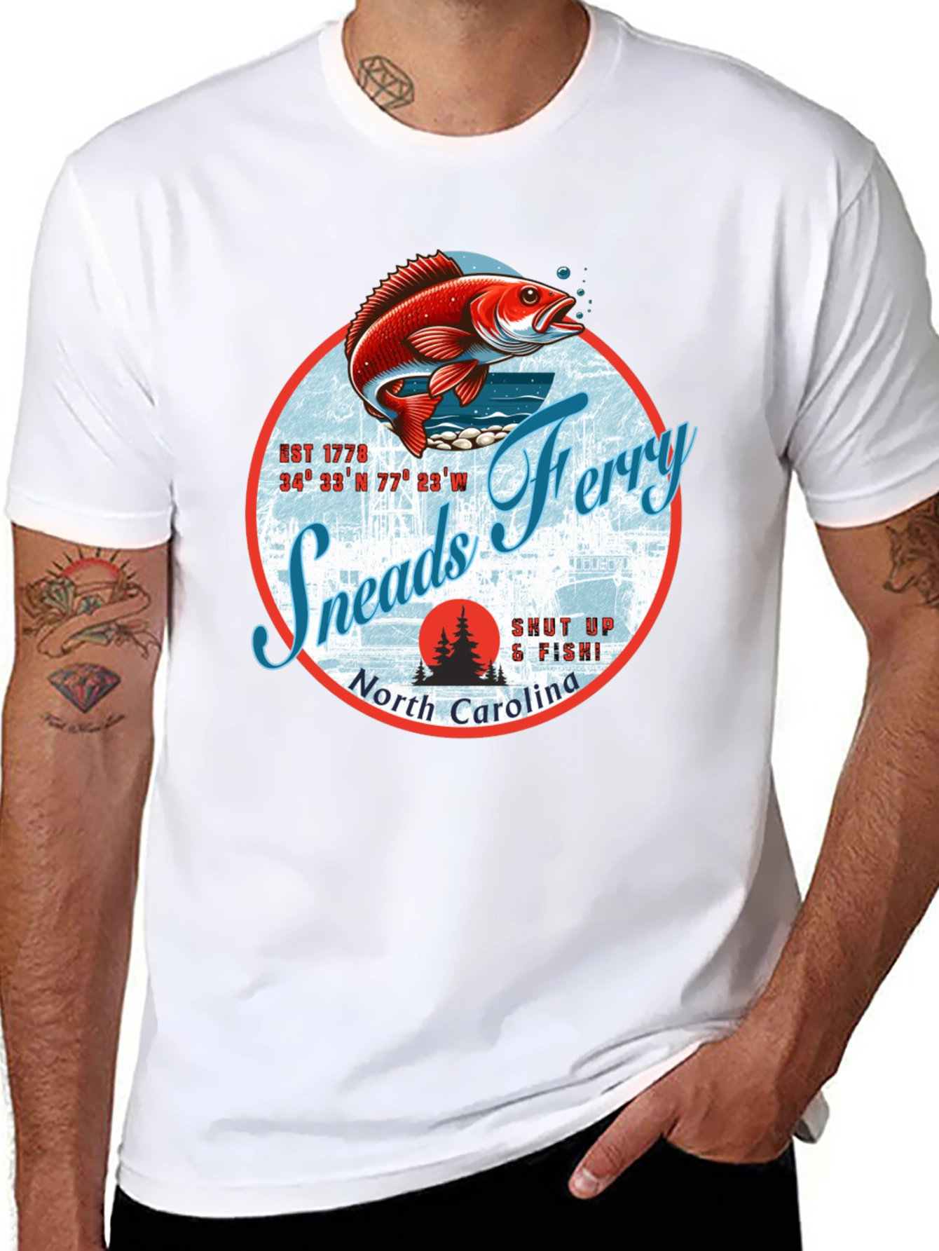 Sneads Ferry North Carolina Fishing T-Shirt