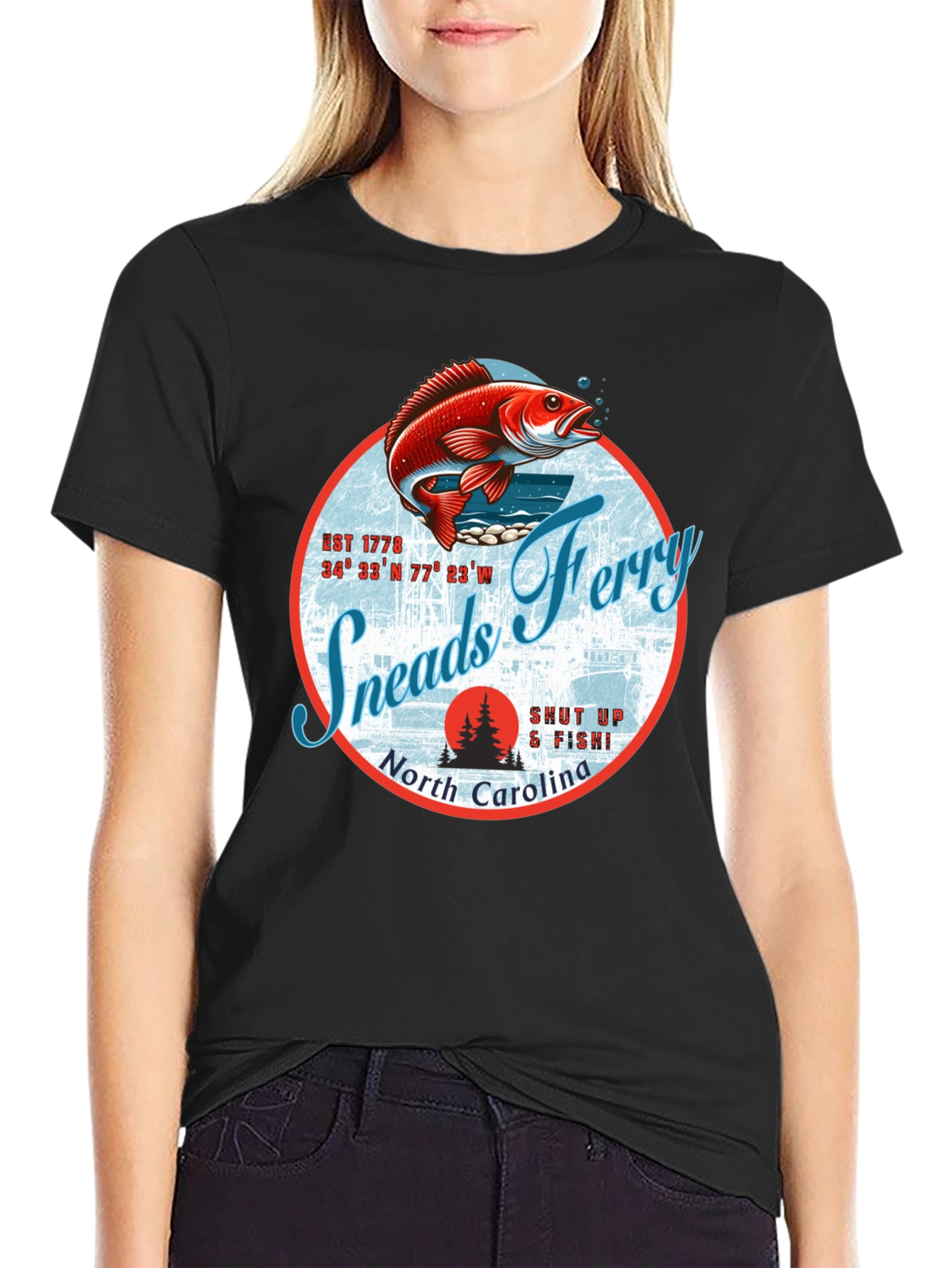 Sneads Ferry North Carolina Fishing T-Shirt