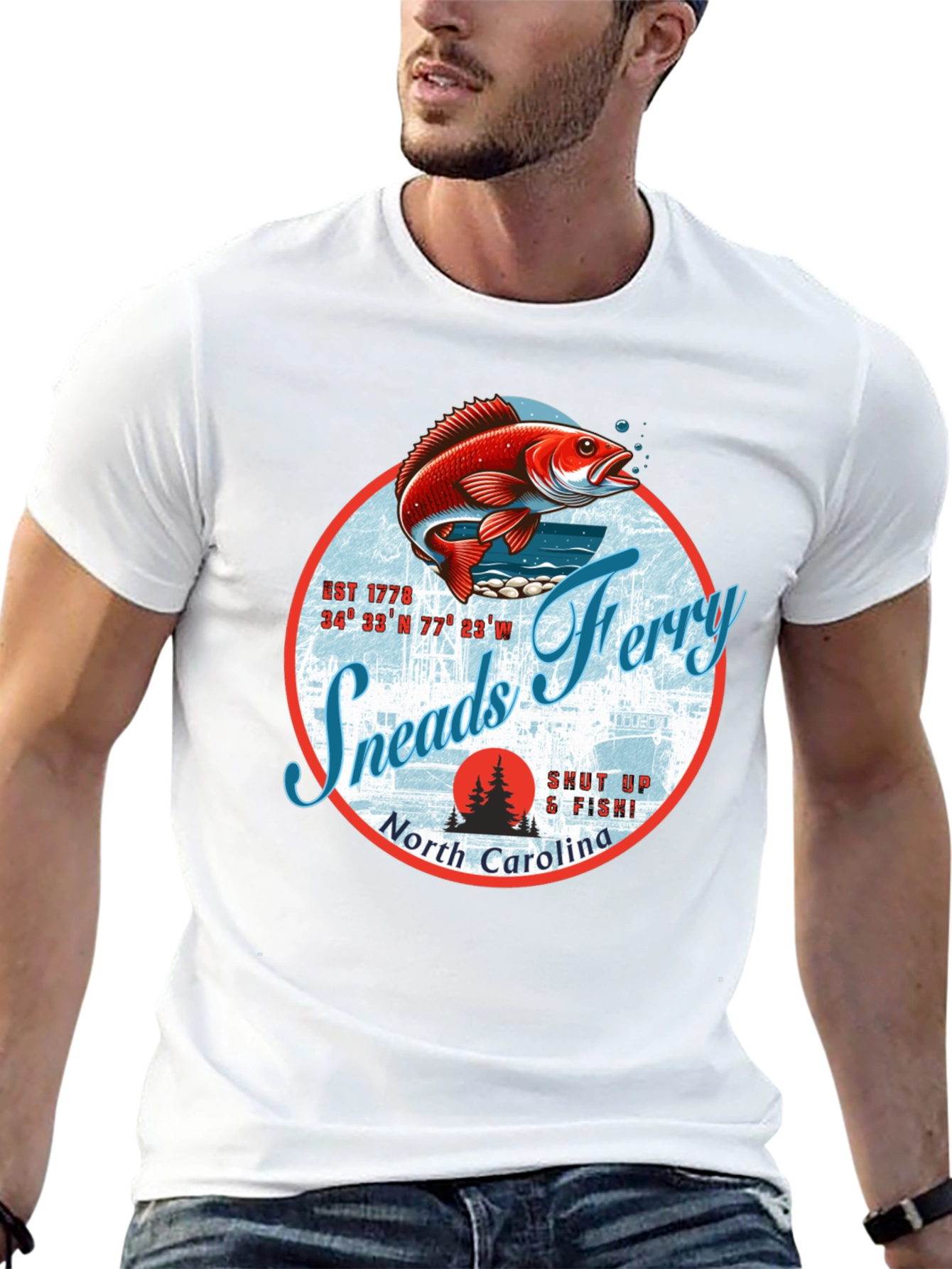Sneads Ferry North Carolina Fishing T-Shirt