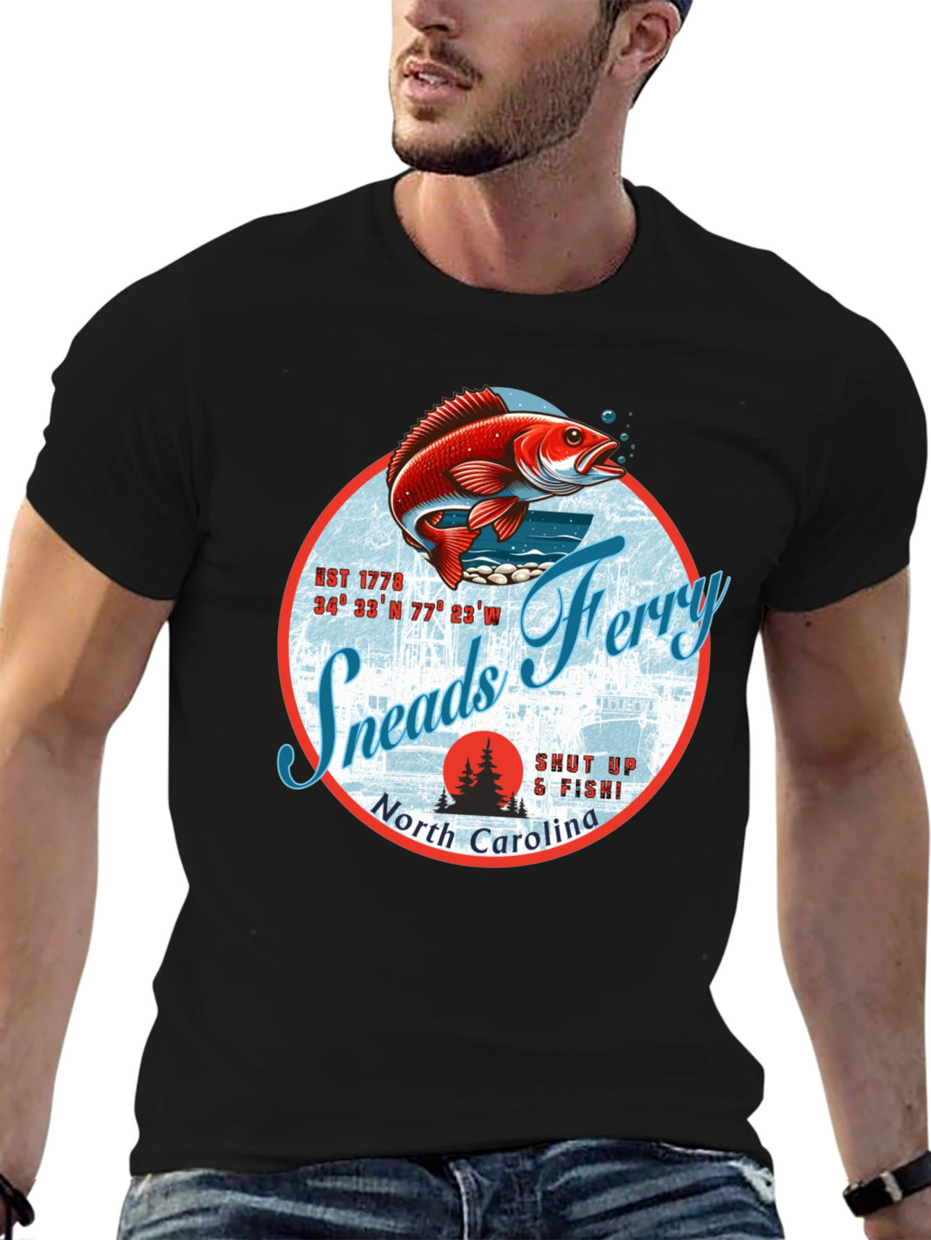 Sneads Ferry North Carolina Fishing T-Shirt