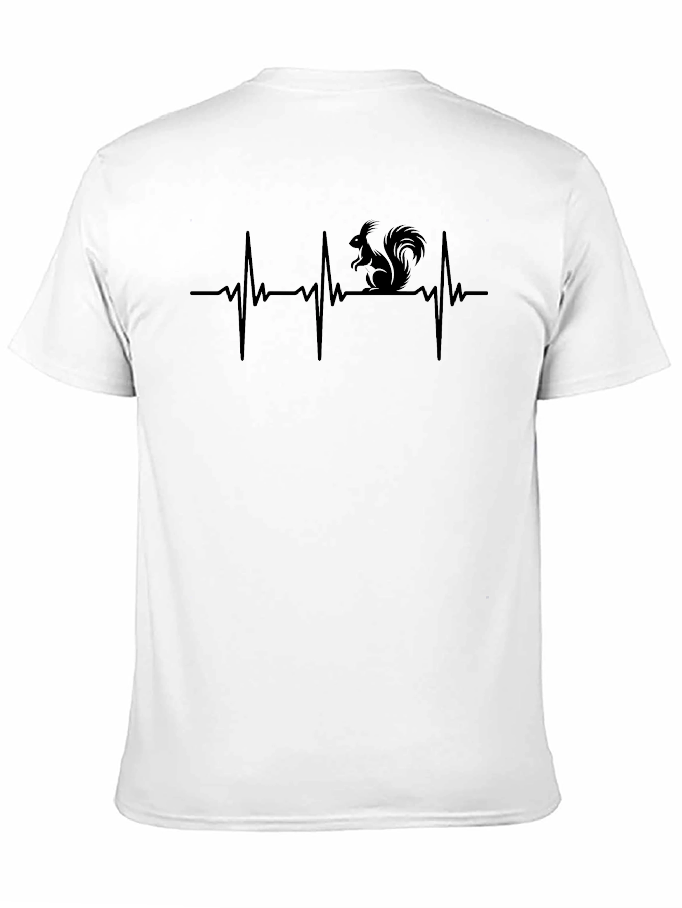 Squirrel Heartbeat T-Shirt - Black Graphic Tee