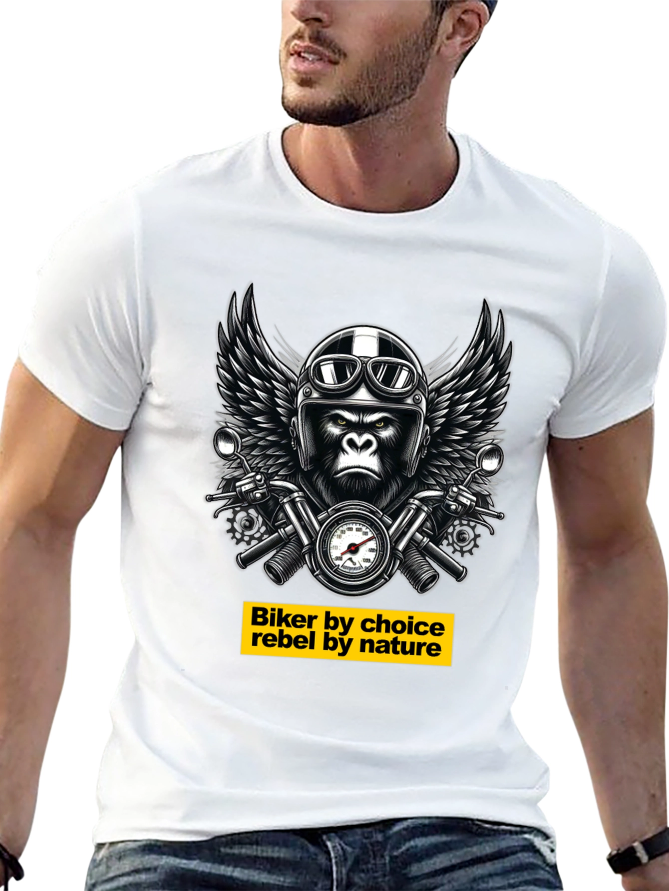 Biker Gorilla T-Shirt - Rebel Nature Tee