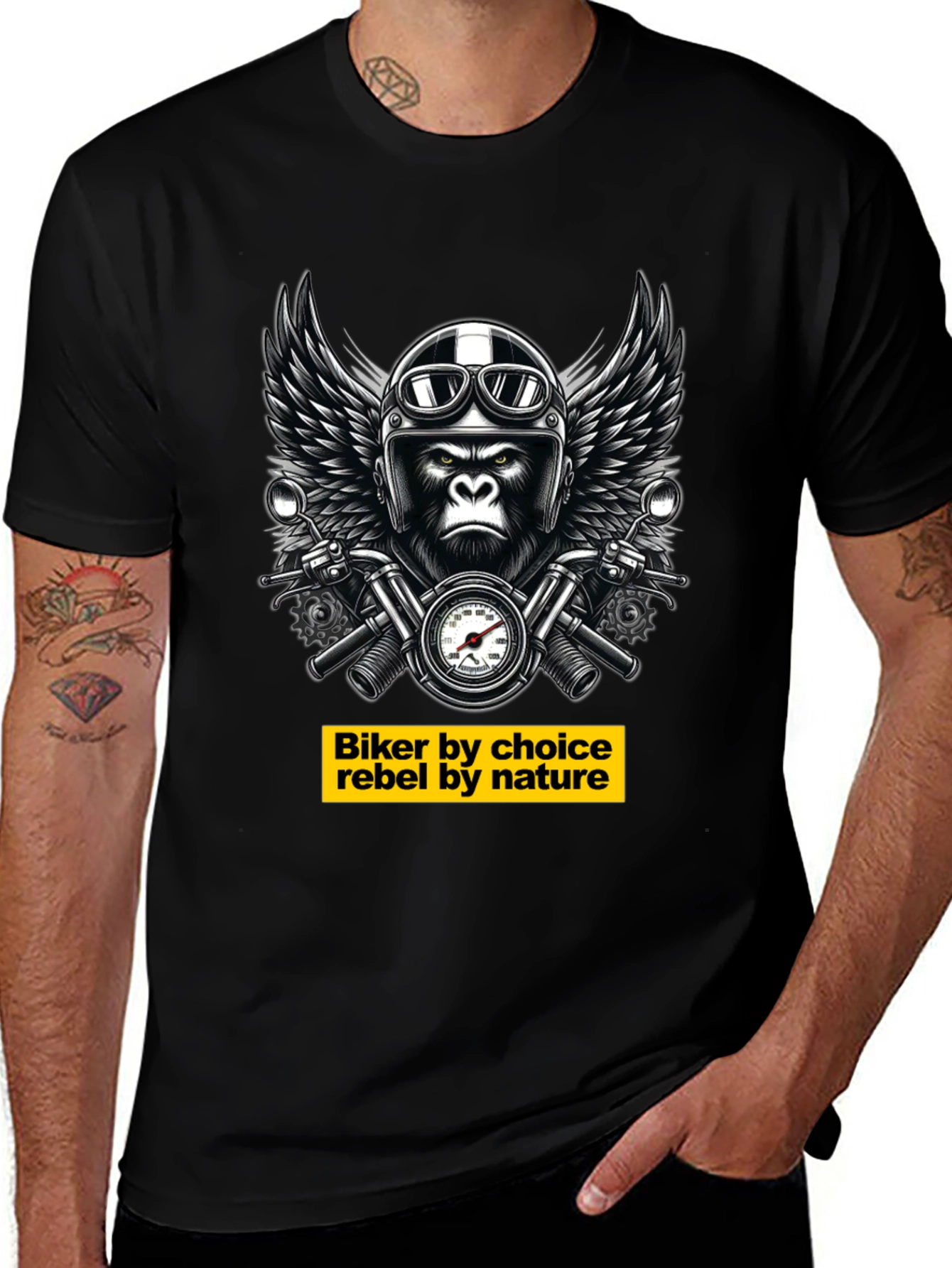 Biker Gorilla T-Shirt - Rebel Nature Tee