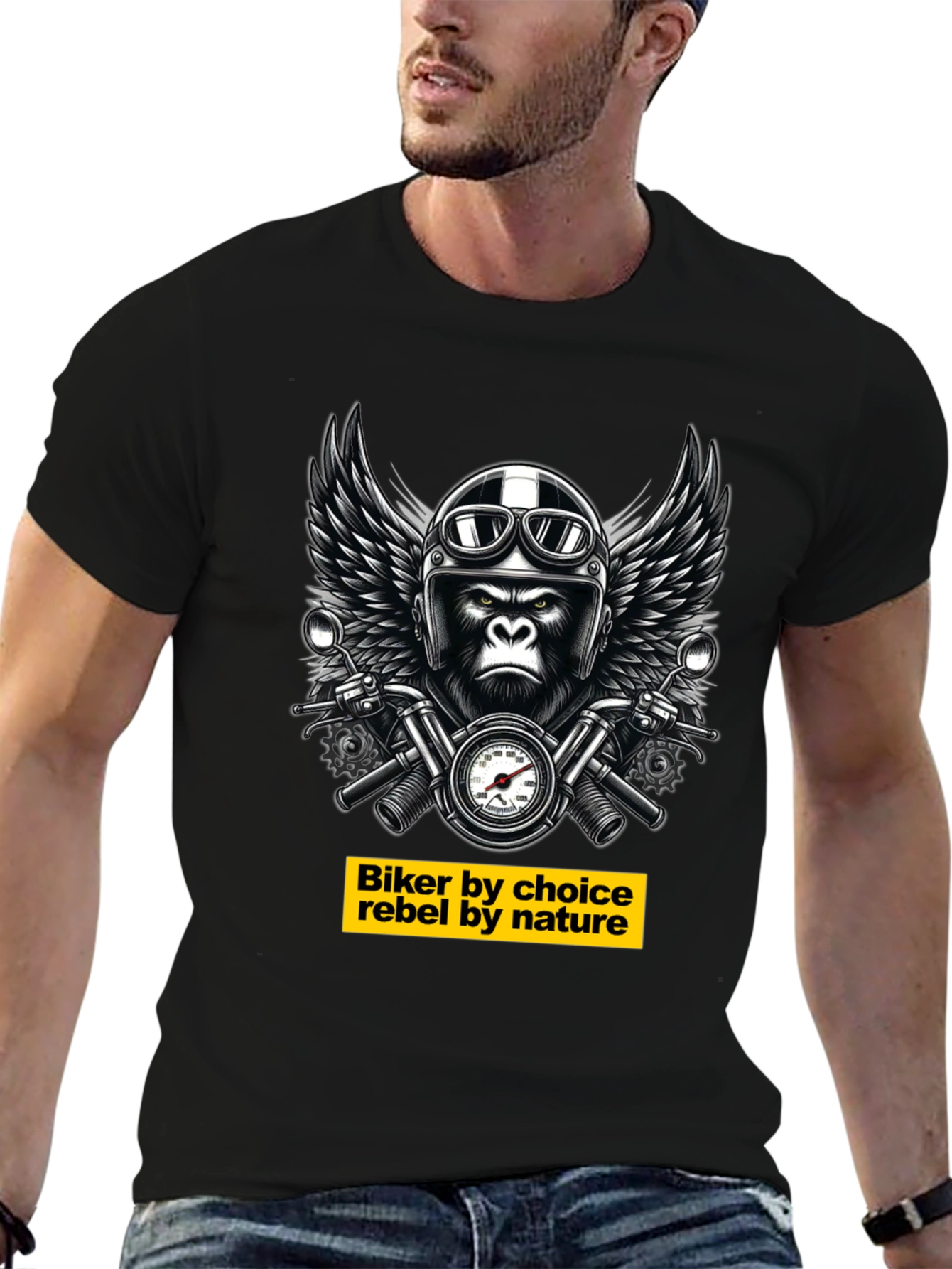 Biker Gorilla T-Shirt - Rebel Nature Tee