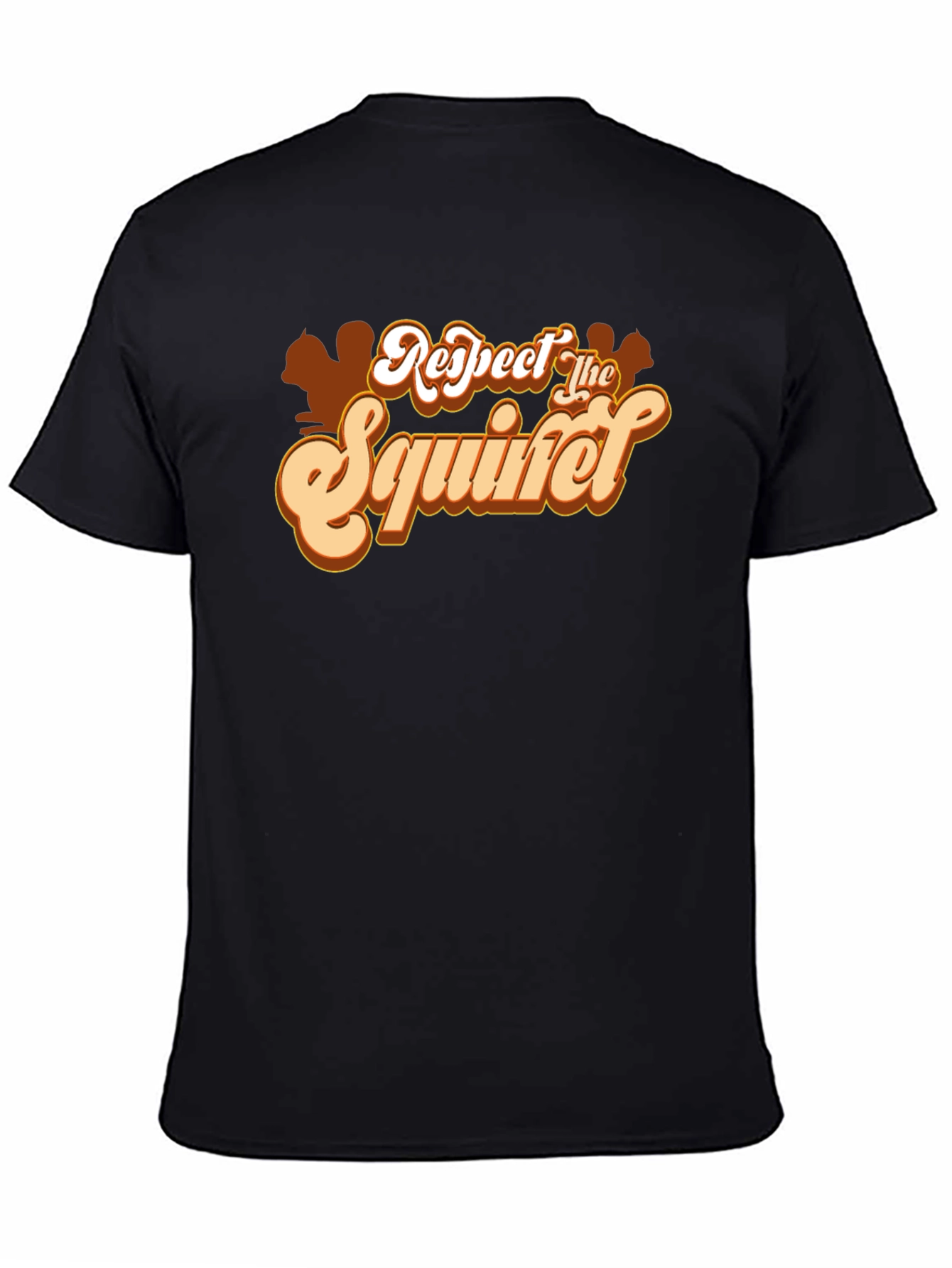Respect The Squirrel T-Shirt Black