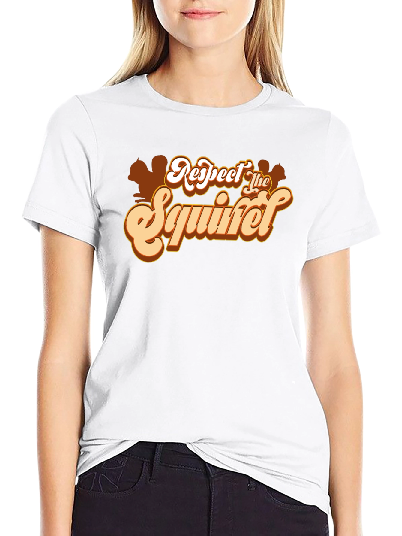 Respect The Squirrel T-Shirt Black