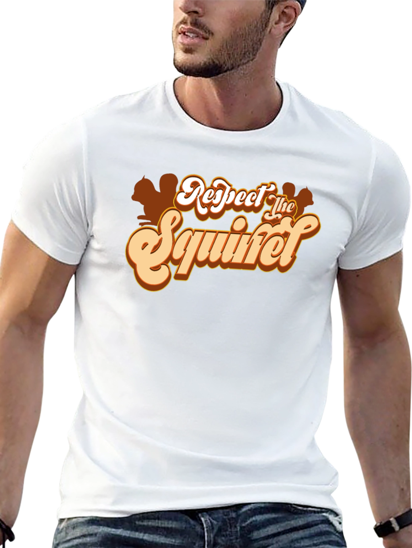 Respect The Squirrel T-Shirt Black