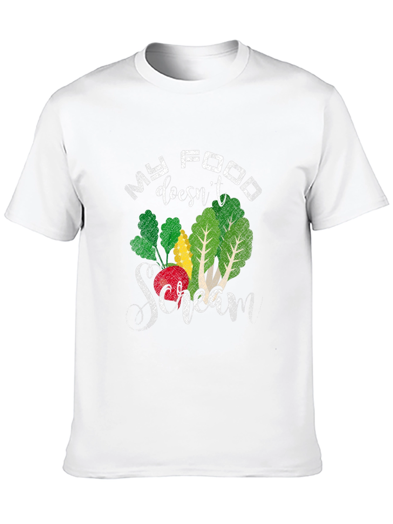 My Food Doesnt Scream T-Shirt - Vegan Apparel