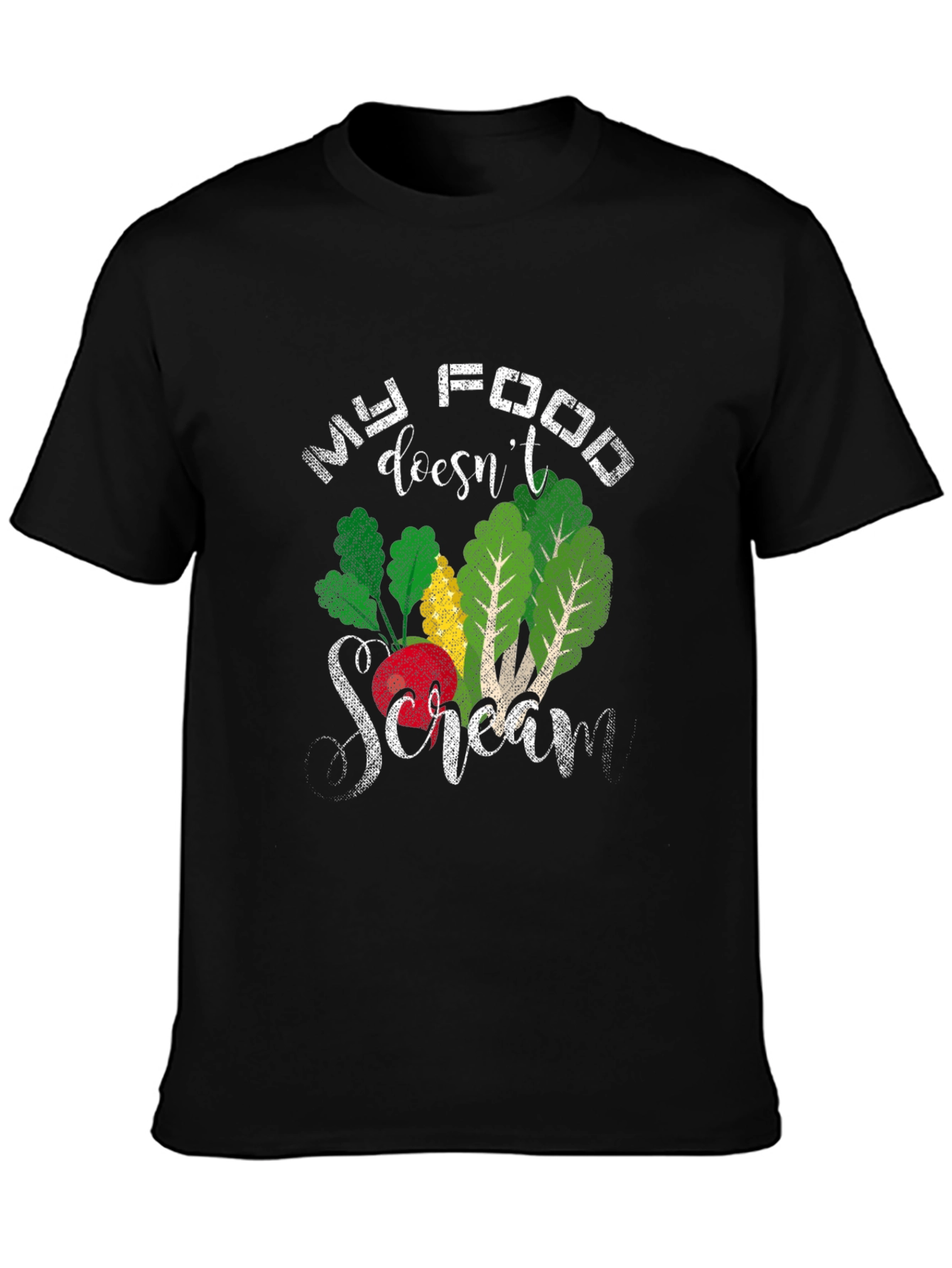 My Food Doesnt Scream T-Shirt - Vegan Apparel