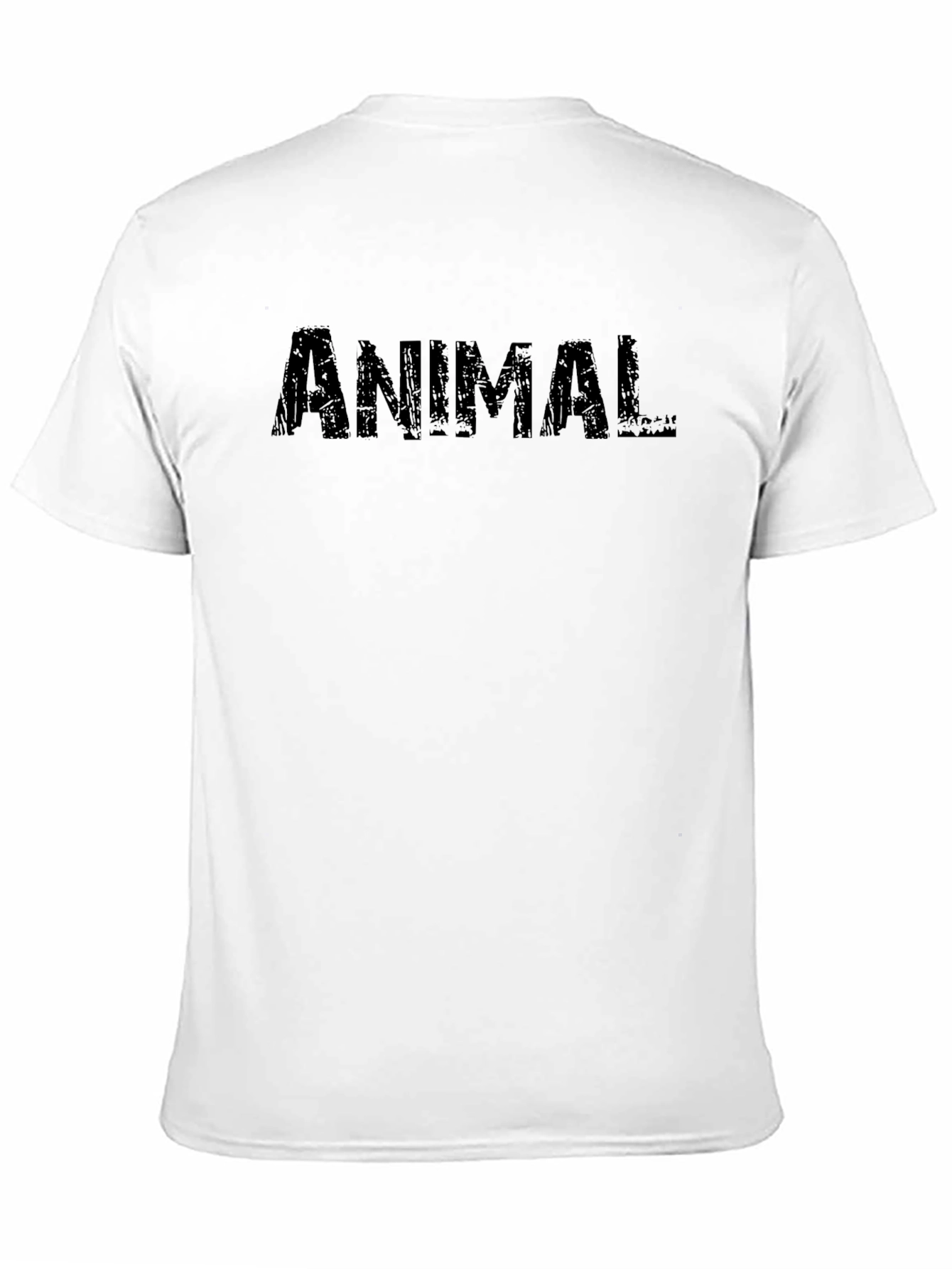 Mens Black ANIMAL Graphic T-Shirt Casual Wear