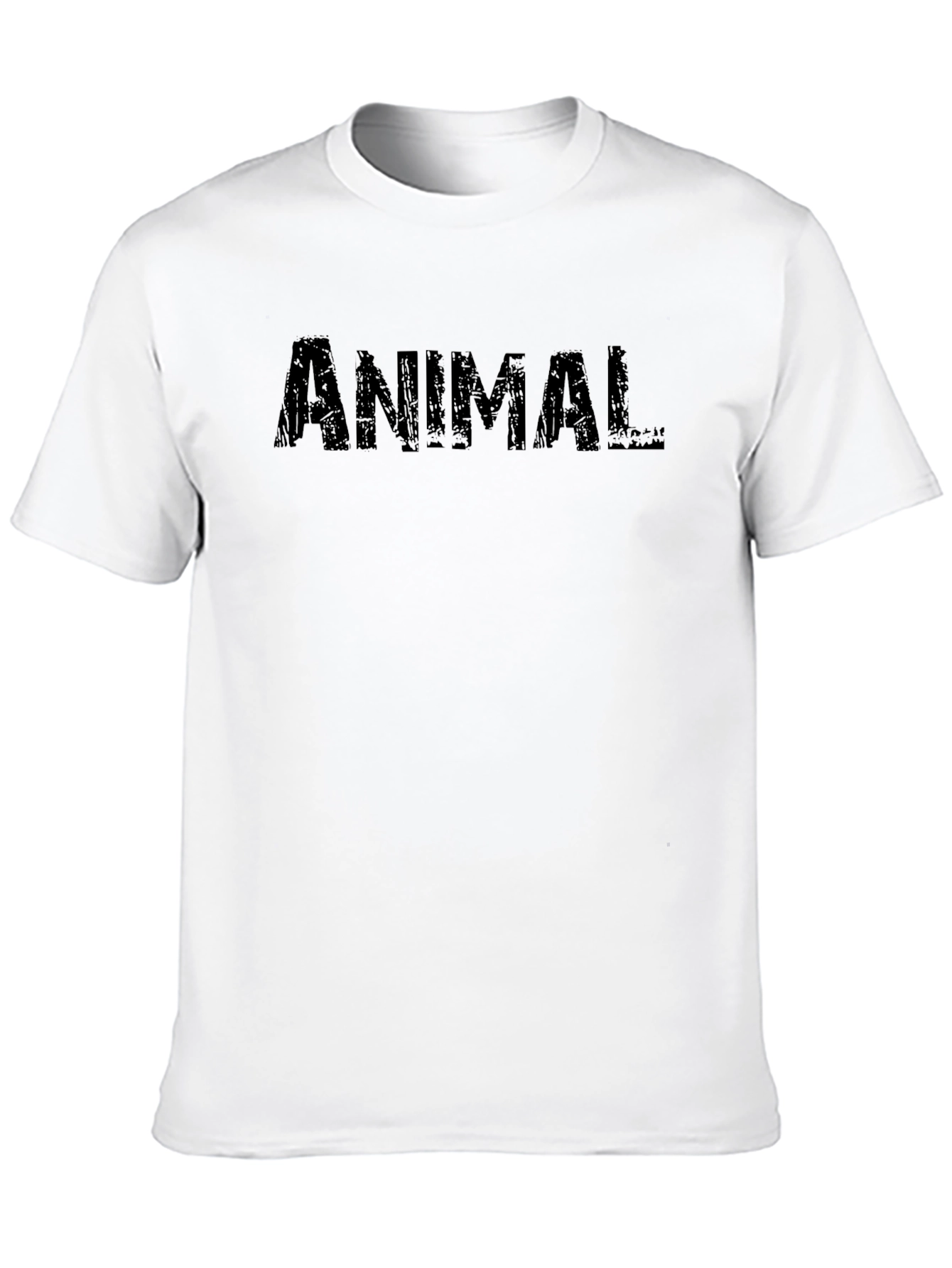 Mens Black ANIMAL Graphic T-Shirt Casual Wear