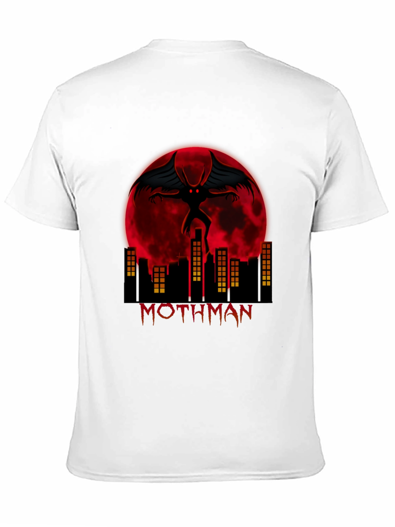 Mothman Graphic Tee - Cryptid Urban Legend T-Shirt