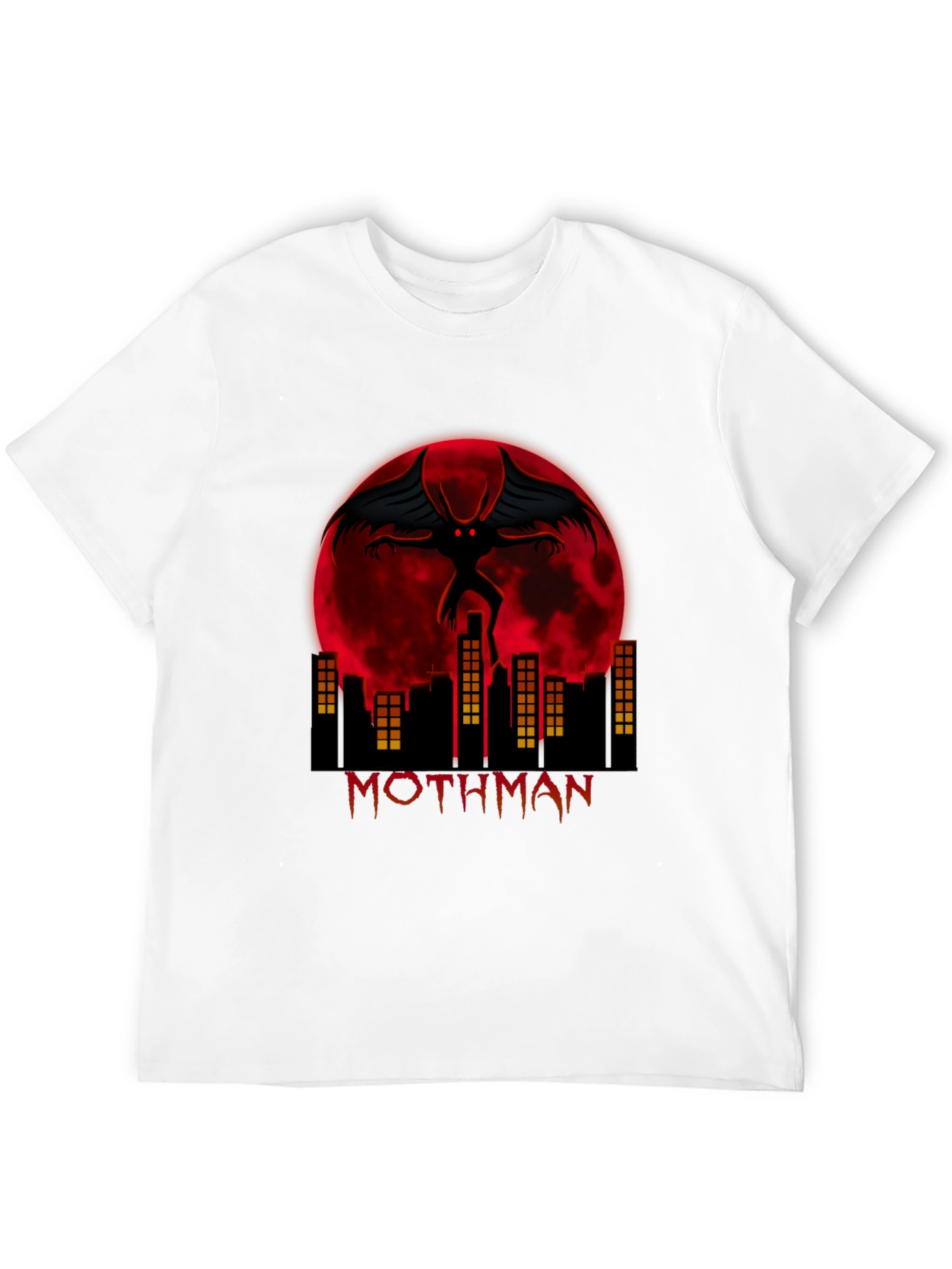 Mothman Graphic Tee - Cryptid Urban Legend T-Shirt