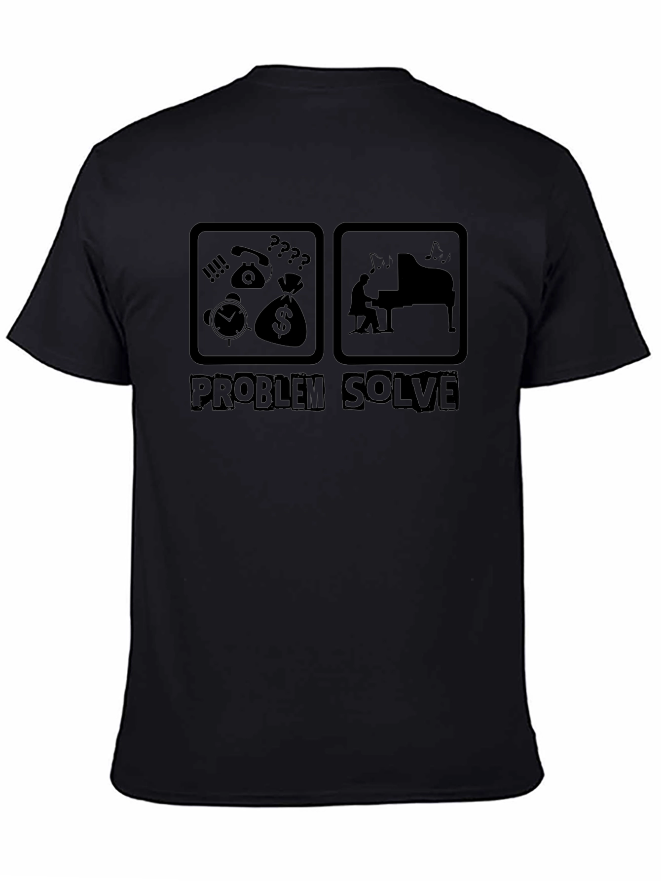 Problem Solver Black Graphic Tee