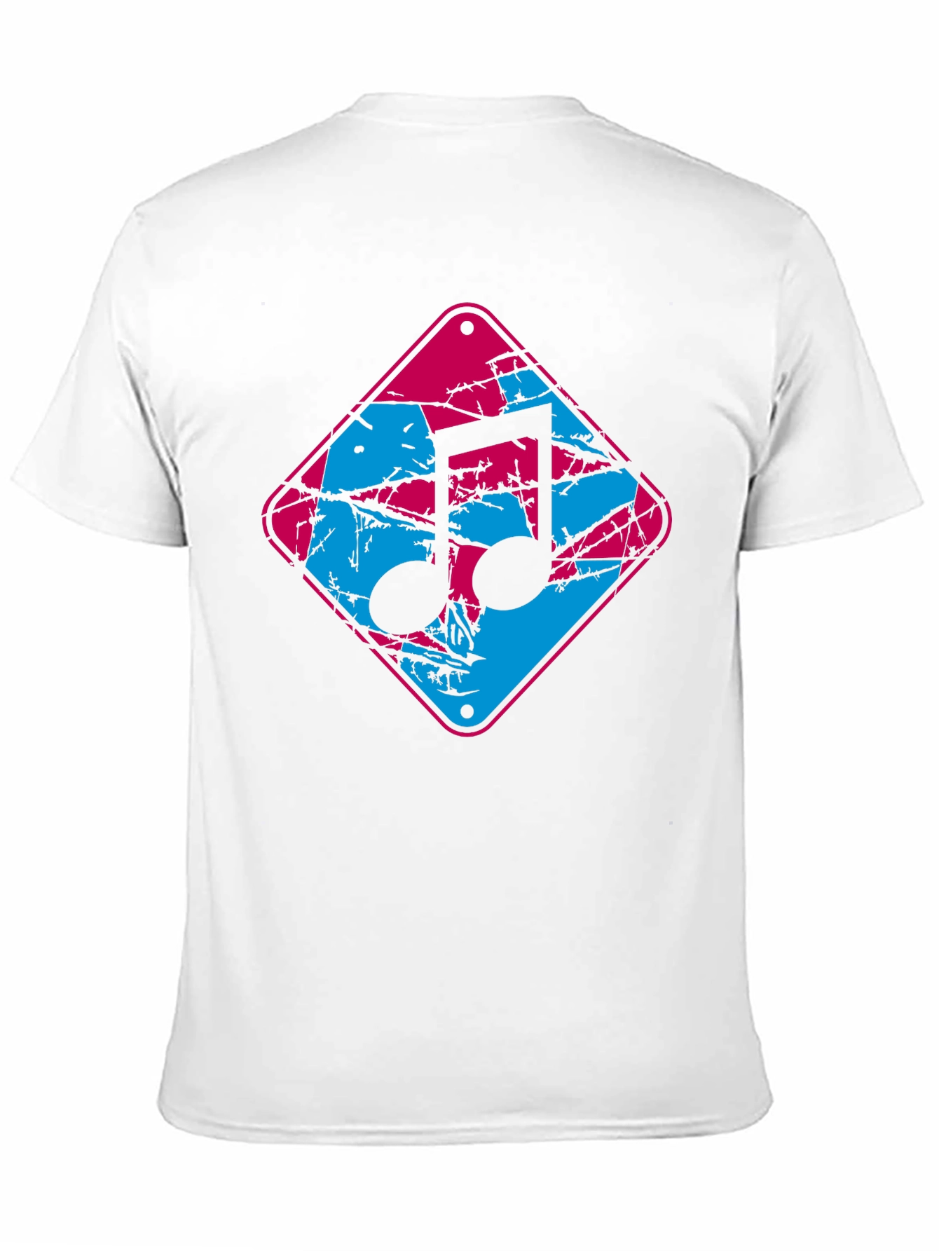Retro Music Note Graphic Black T-Shirt