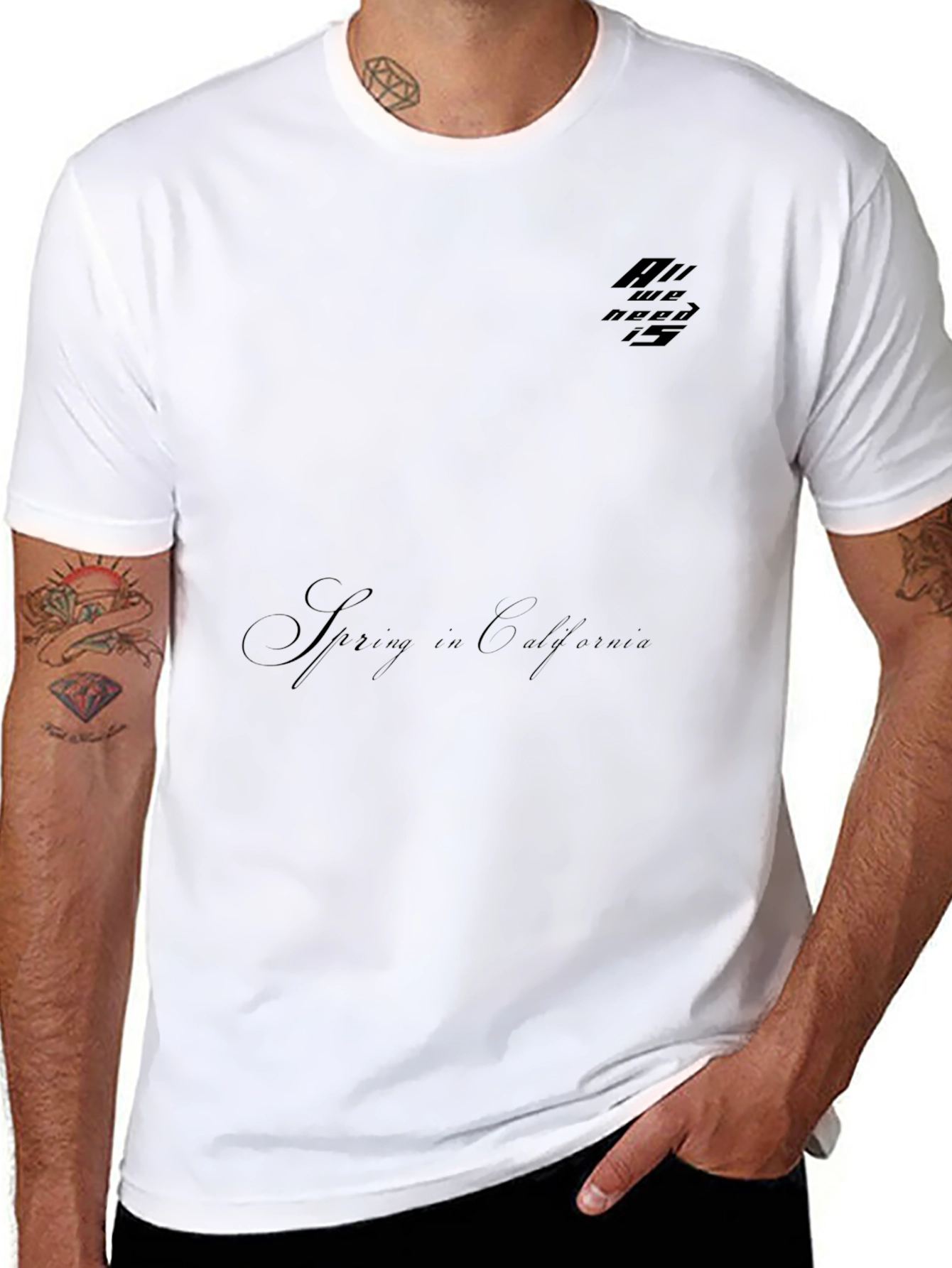 Mens Black Casual Short Sleeve Graphic T-Shirt