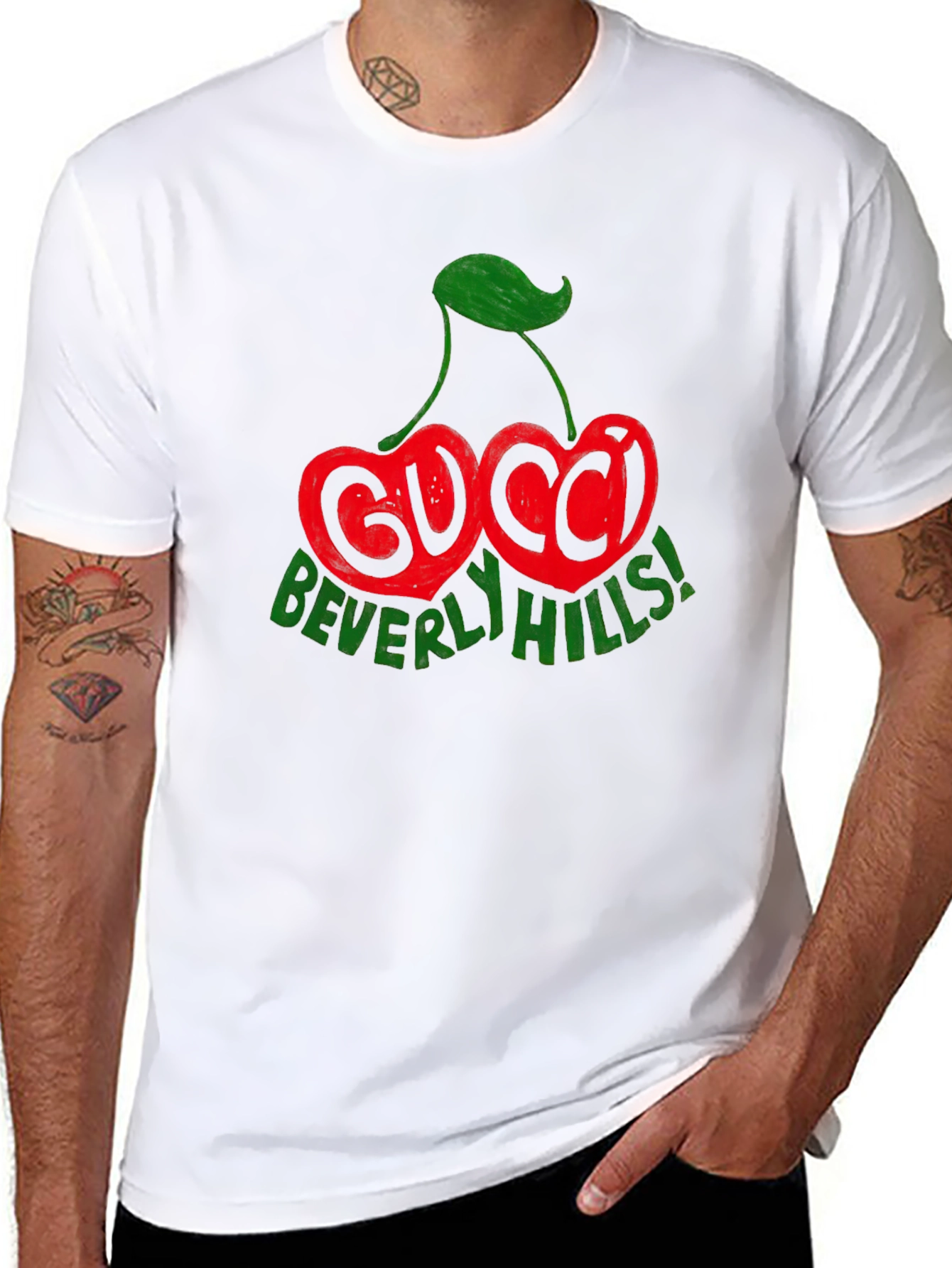 Gucci Beverly Hills Cherry Graphic T-Shirt