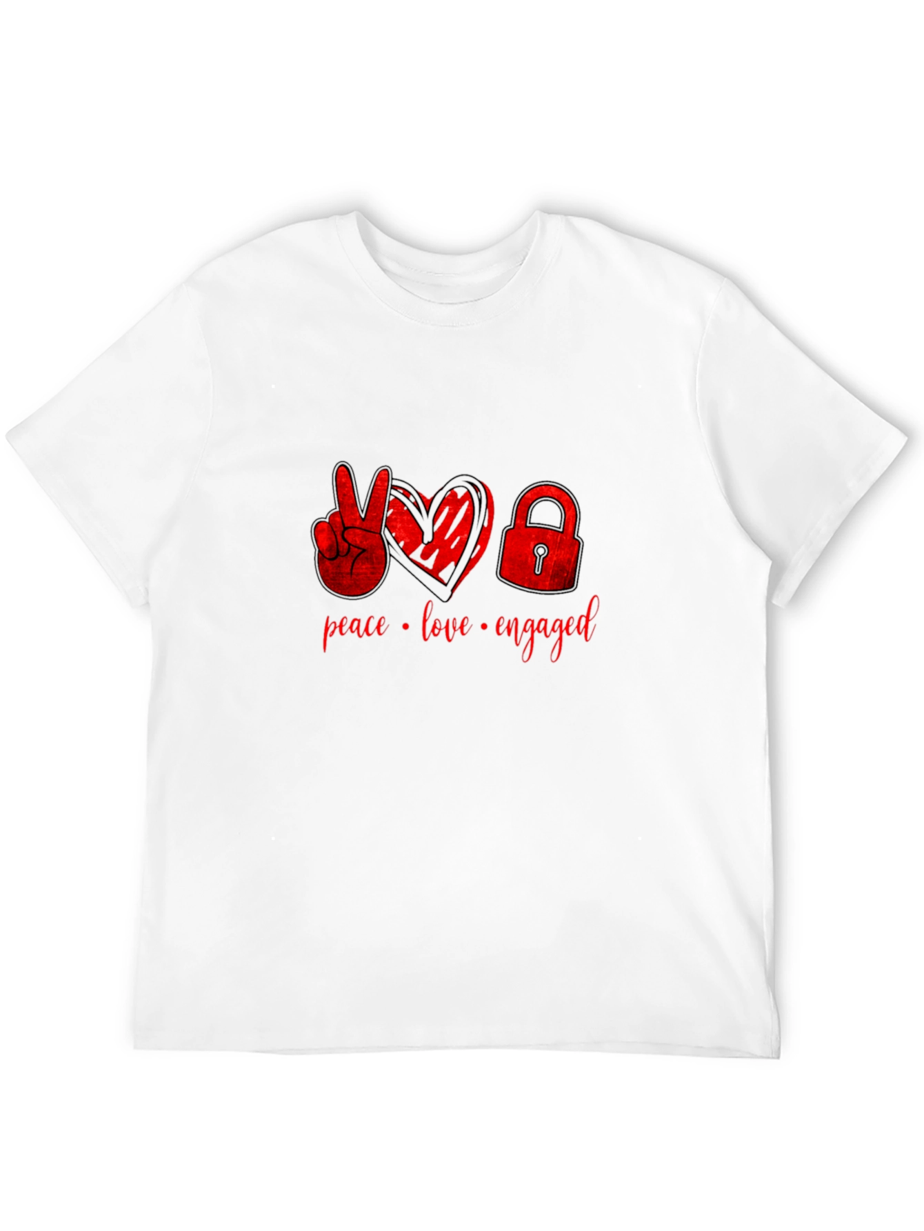 Peace Love Engaged Graphic Tee - Black T-Shirt