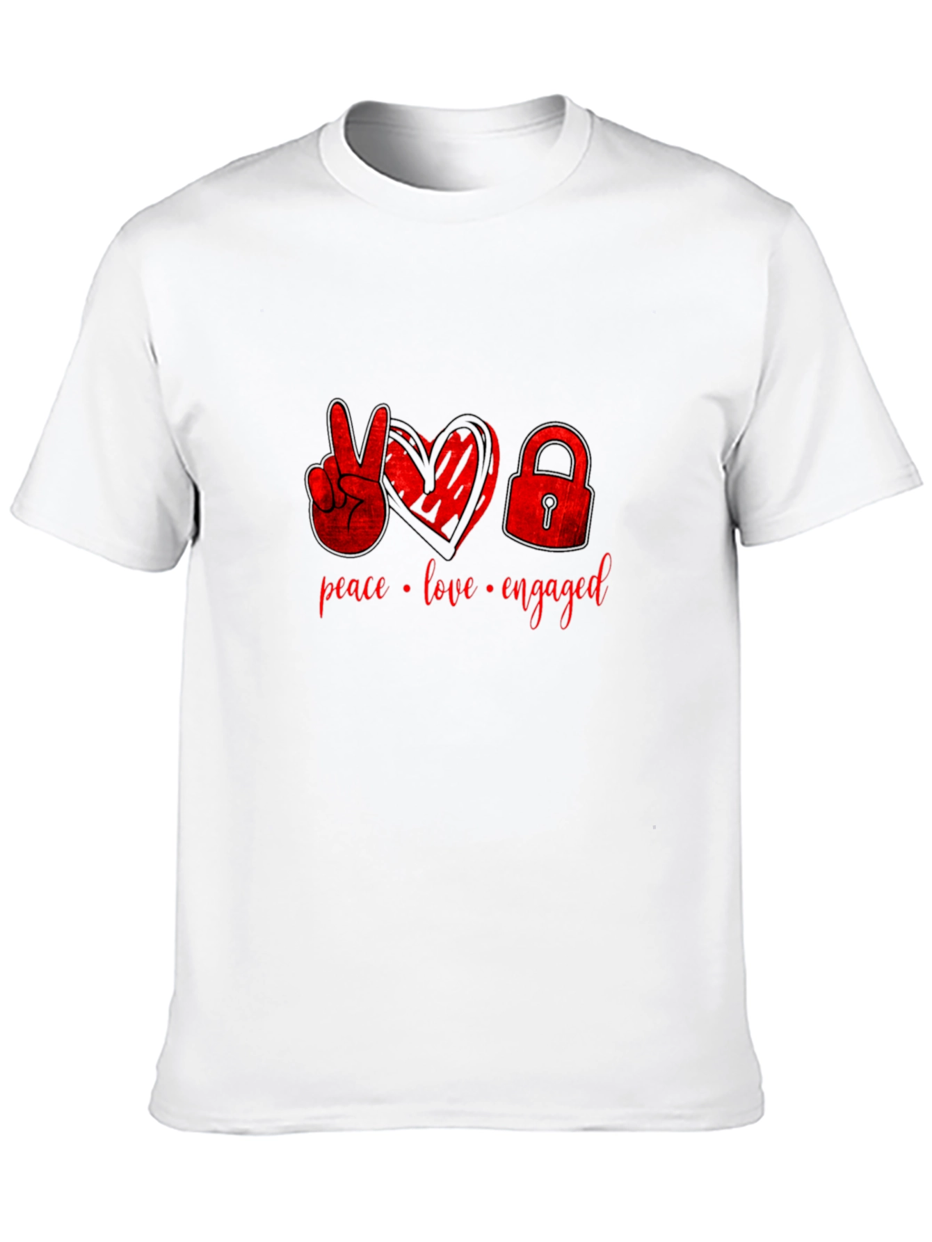 Peace Love Engaged Graphic Tee - Black T-Shirt
