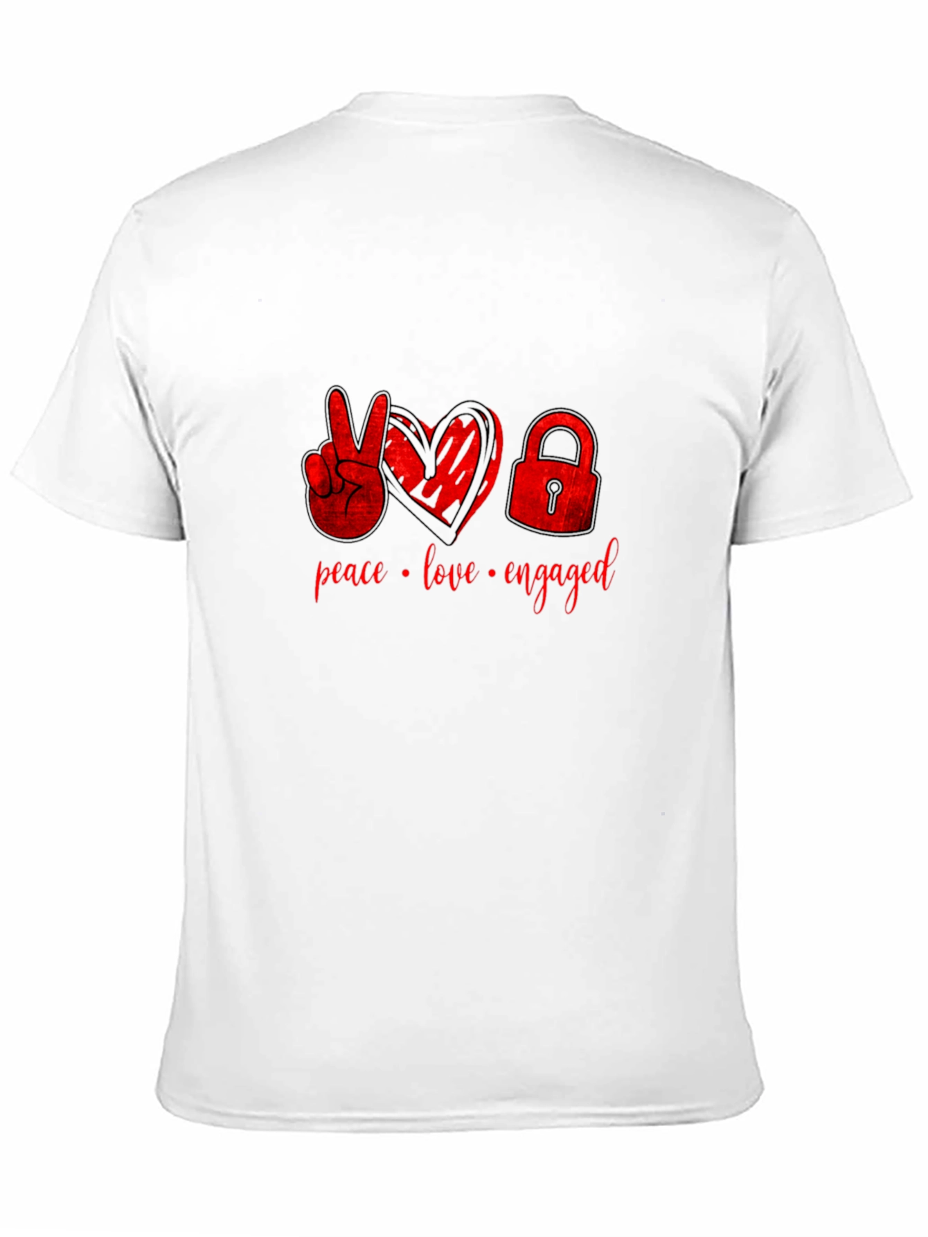 Peace Love Engaged Graphic Tee - Black T-Shirt