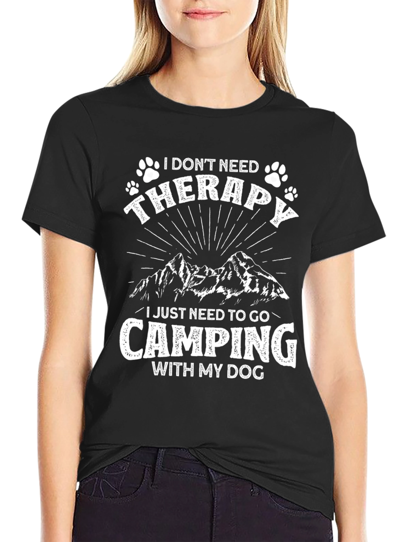 Camping with Dog Graphic Tee