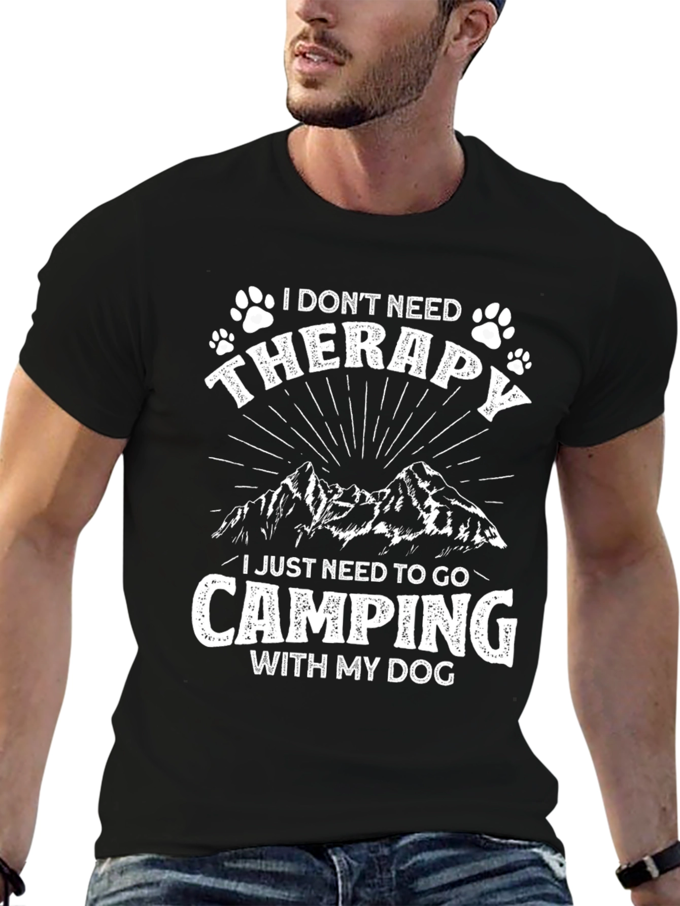 Camping with Dog Graphic Tee