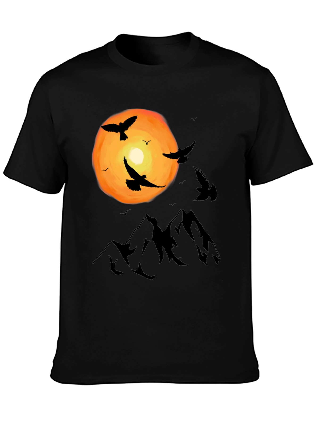 Mountain Sunset Bird T-Shirt