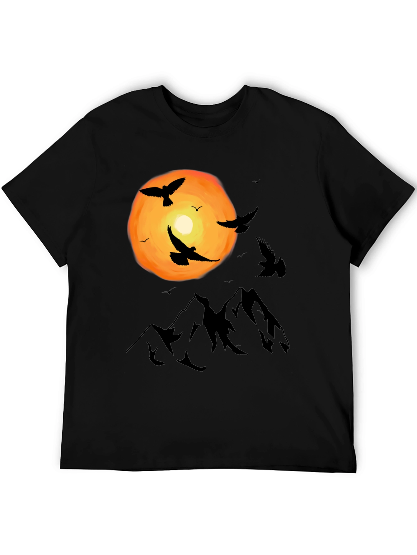 Mountain Sunset Bird T-Shirt