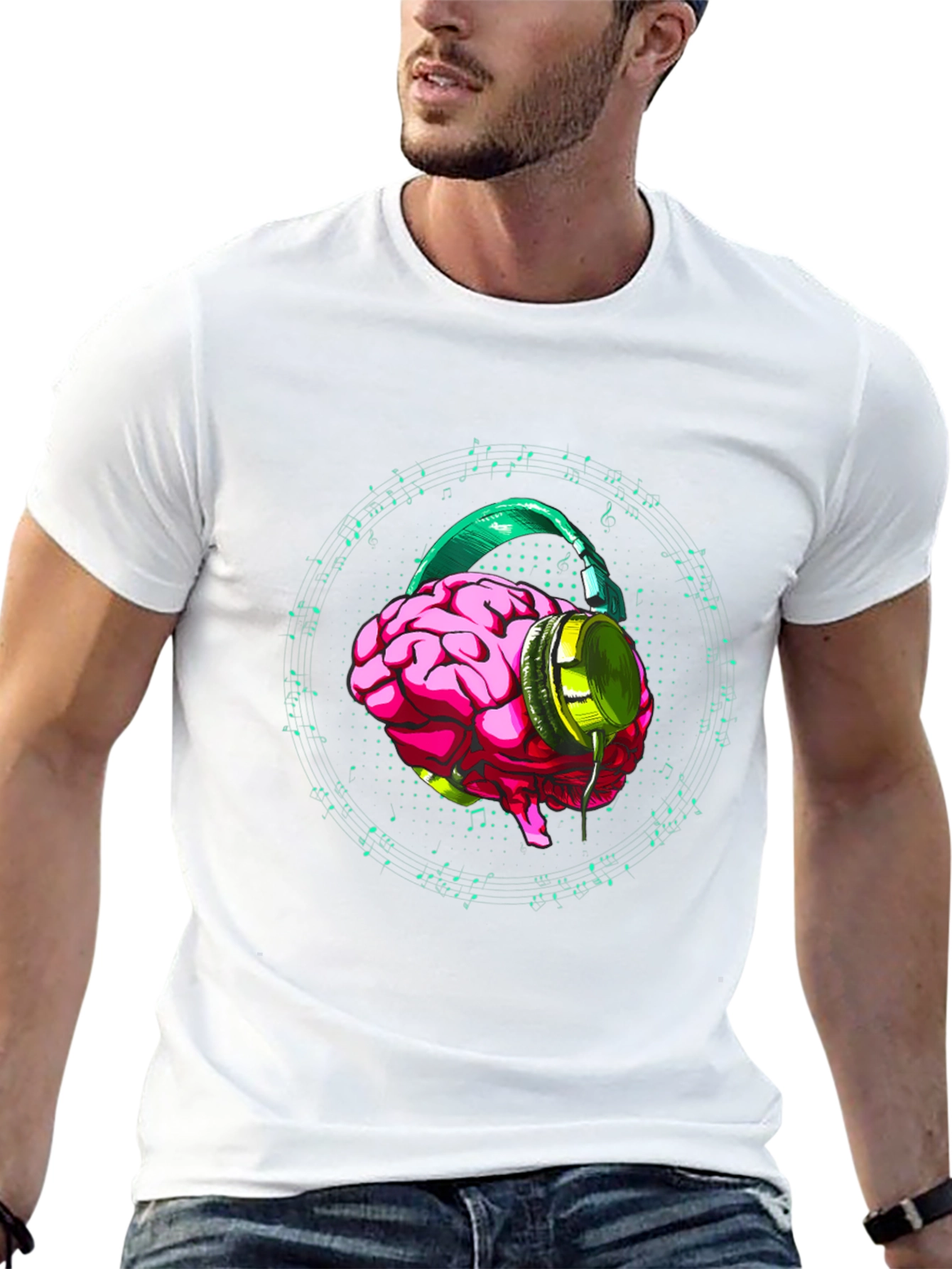 Brain Music T-Shirt - Hear the Sound of Genius