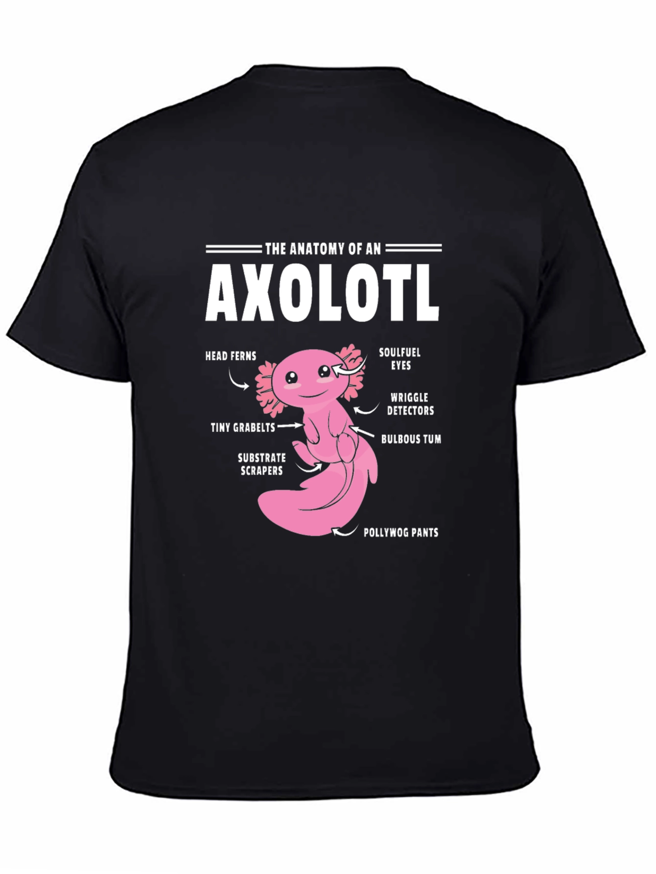 Anatomy of an Axolotl Funny Graphic T-Shirt