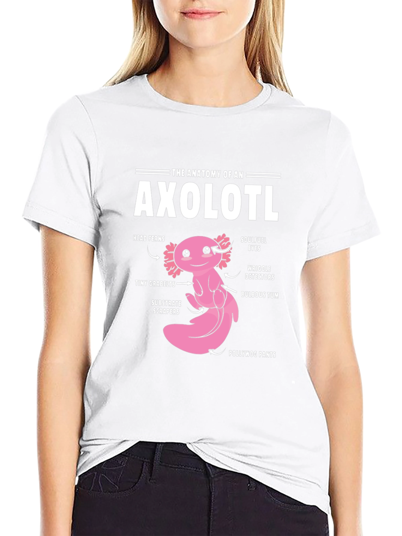 Anatomy of an Axolotl Funny Graphic T-Shirt