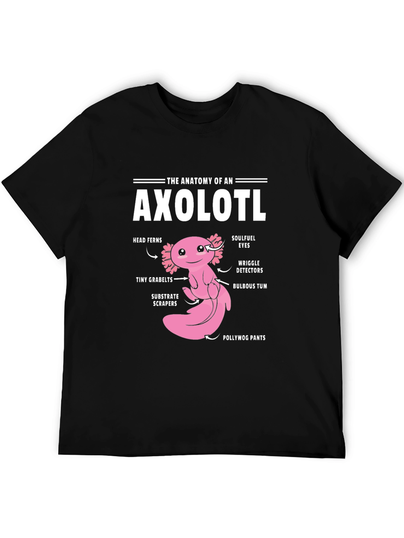 Anatomy of an Axolotl Funny Graphic T-Shirt