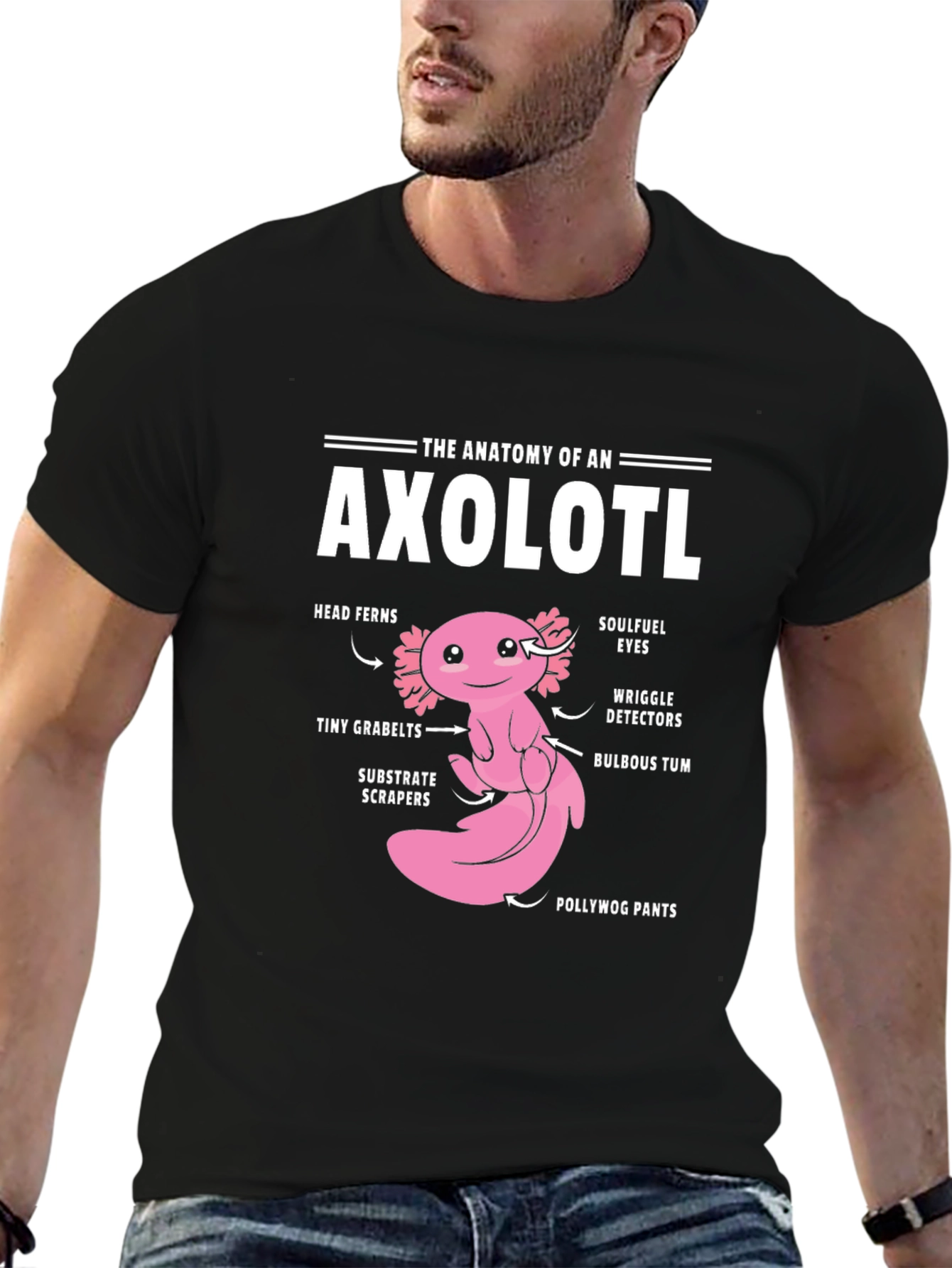 Anatomy of an Axolotl Funny Graphic T-Shirt