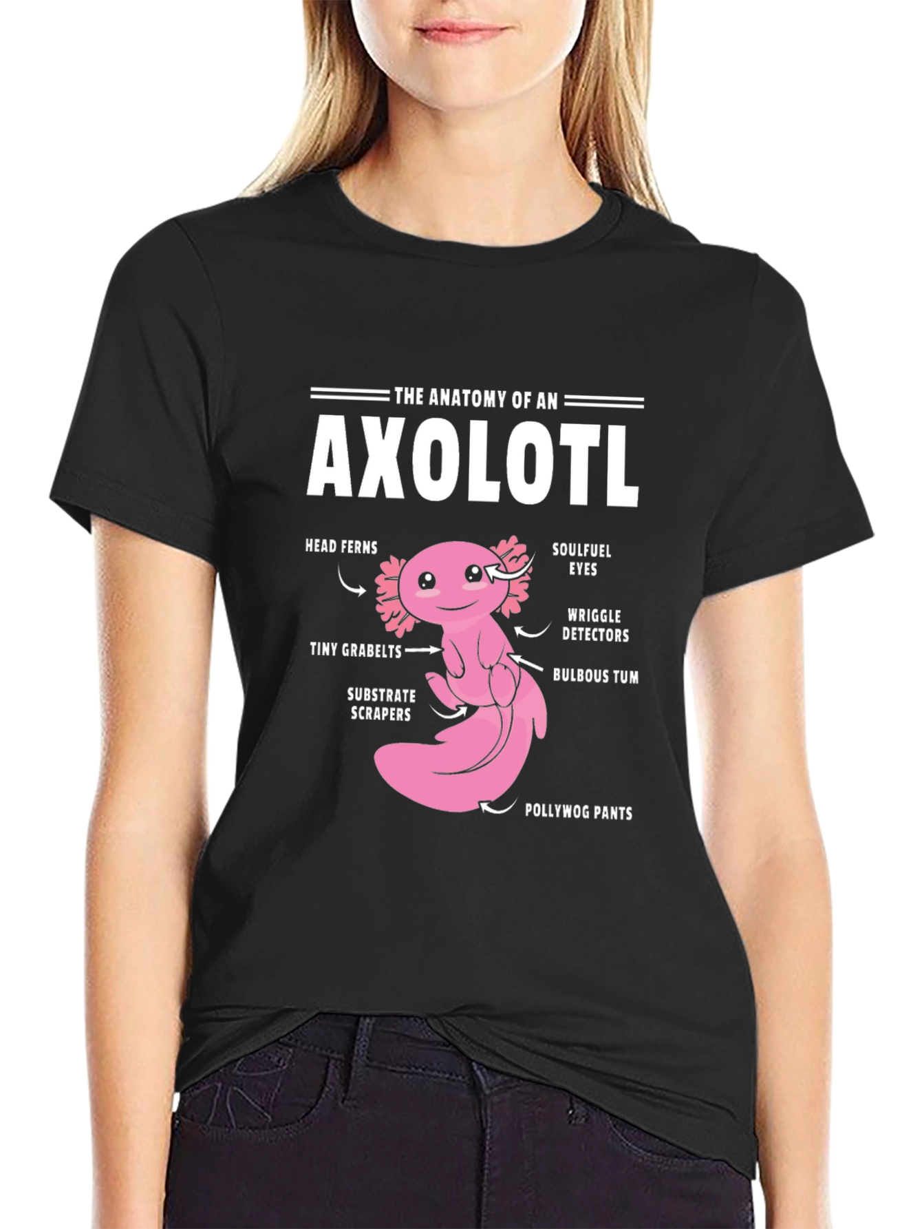 Anatomy of an Axolotl Funny Graphic T-Shirt