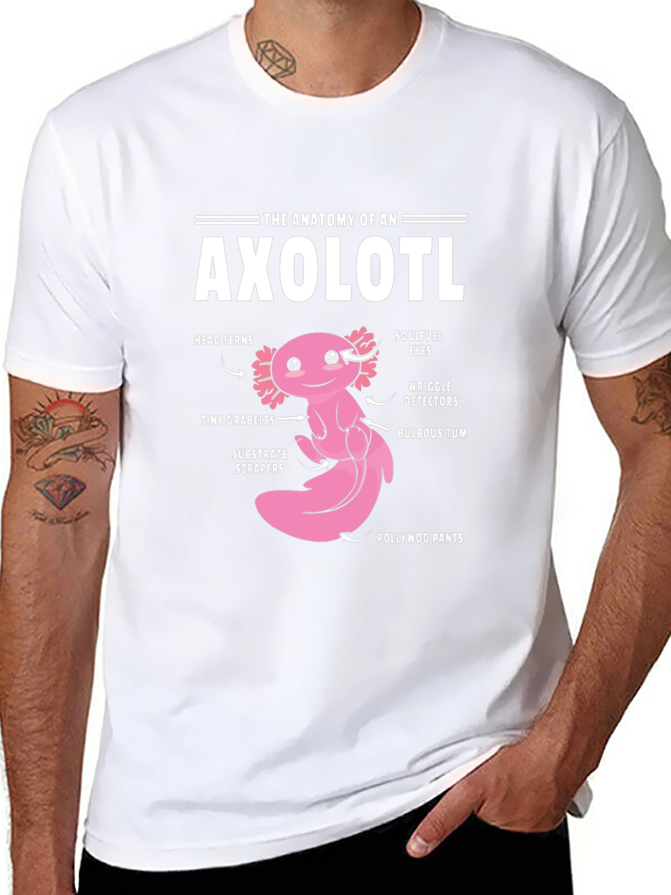 Anatomy of an Axolotl Funny Graphic T-Shirt