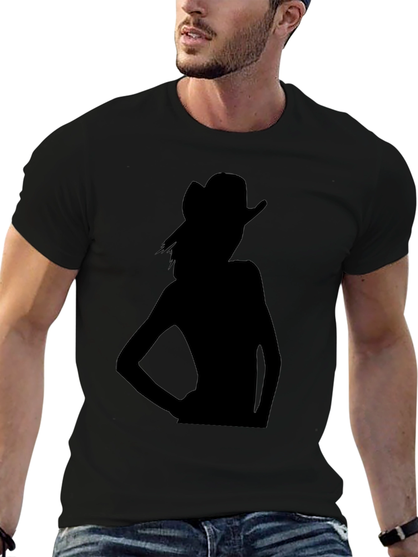 Silhouette Cowgirl Black T-Shirt