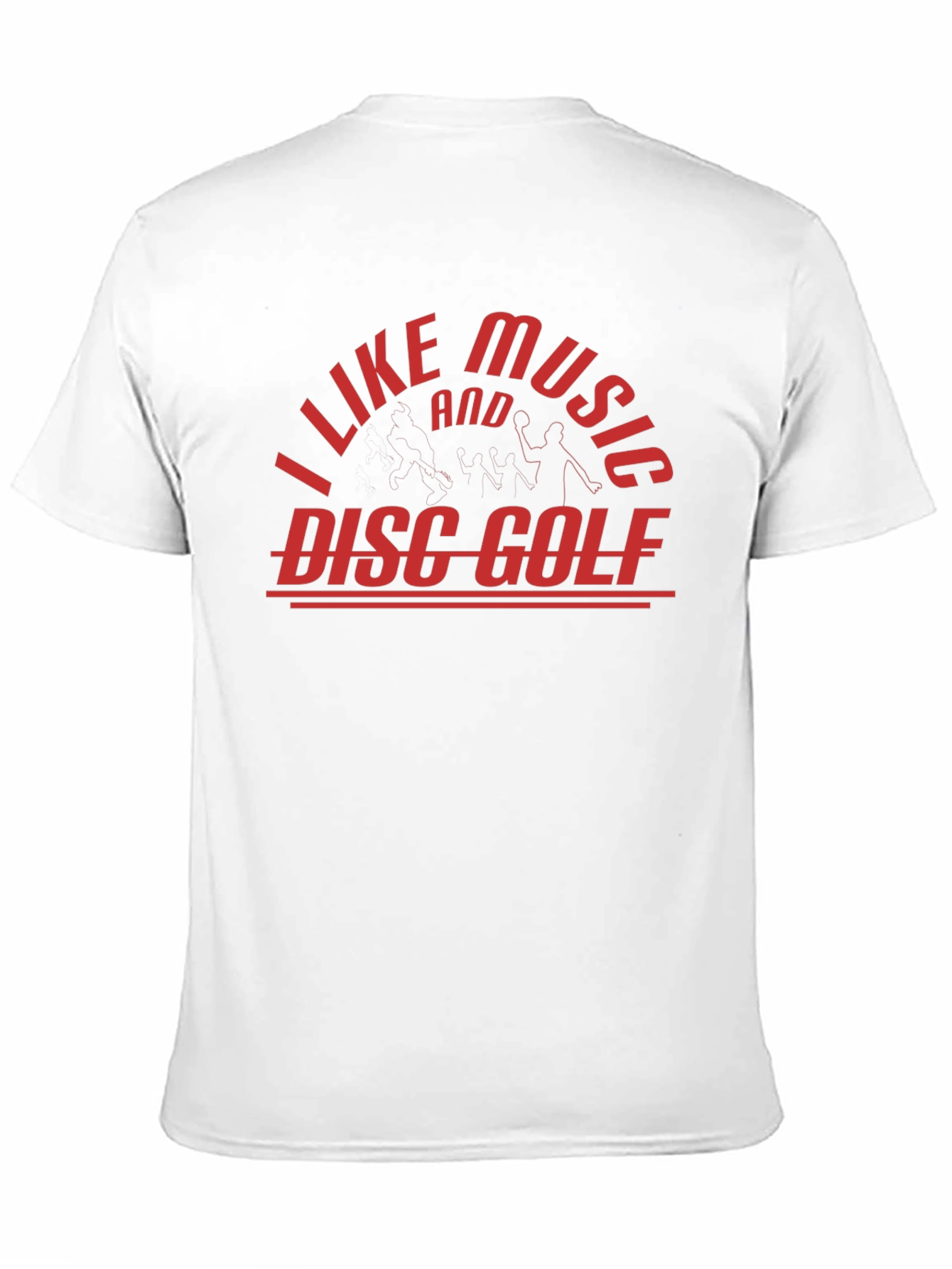 I Like Music and Disc Golf T-Shirt - Black