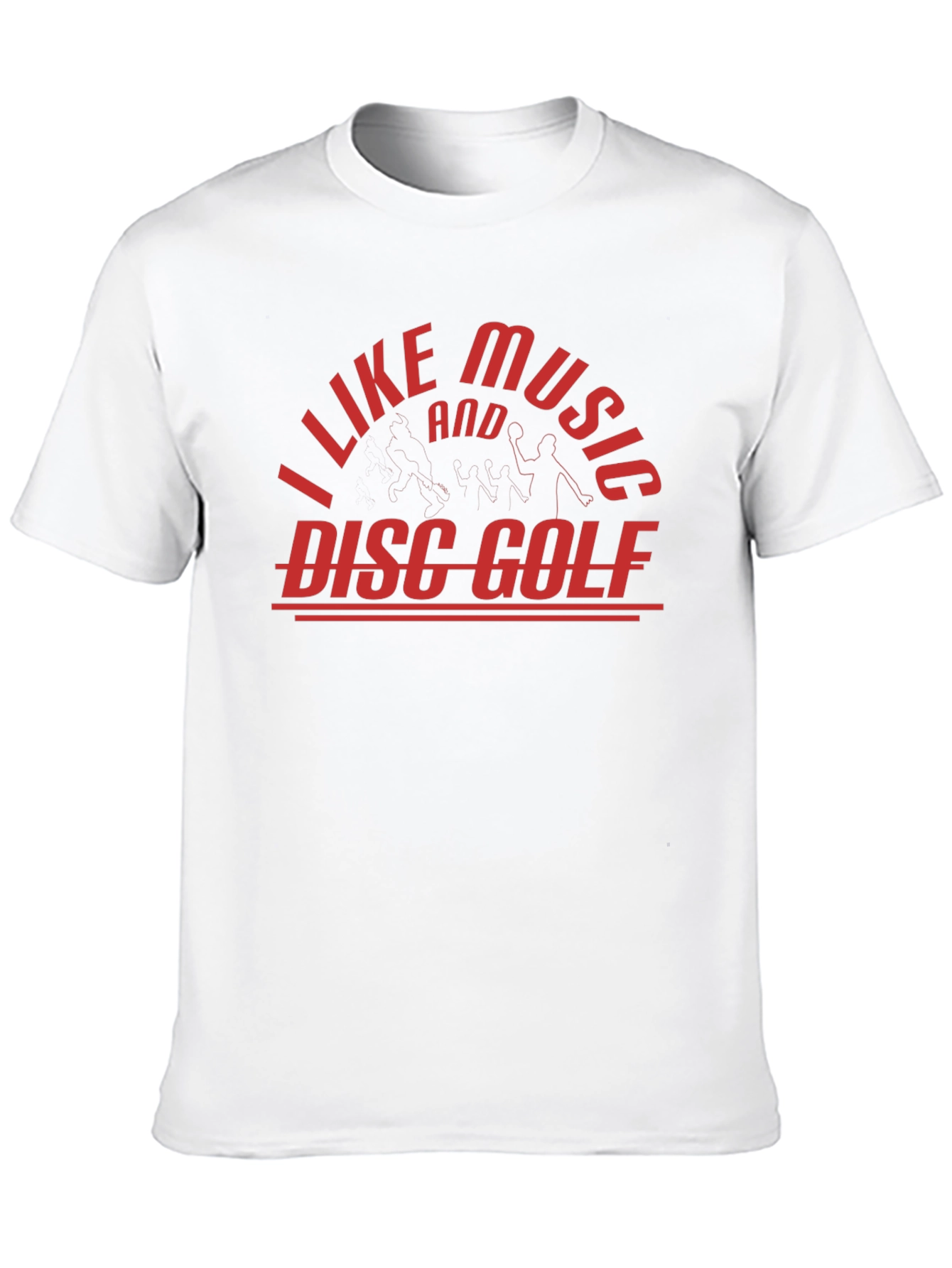 I Like Music and Disc Golf T-Shirt - Black