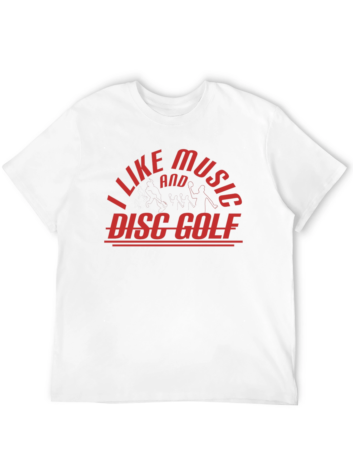 I Like Music and Disc Golf T-Shirt - Black