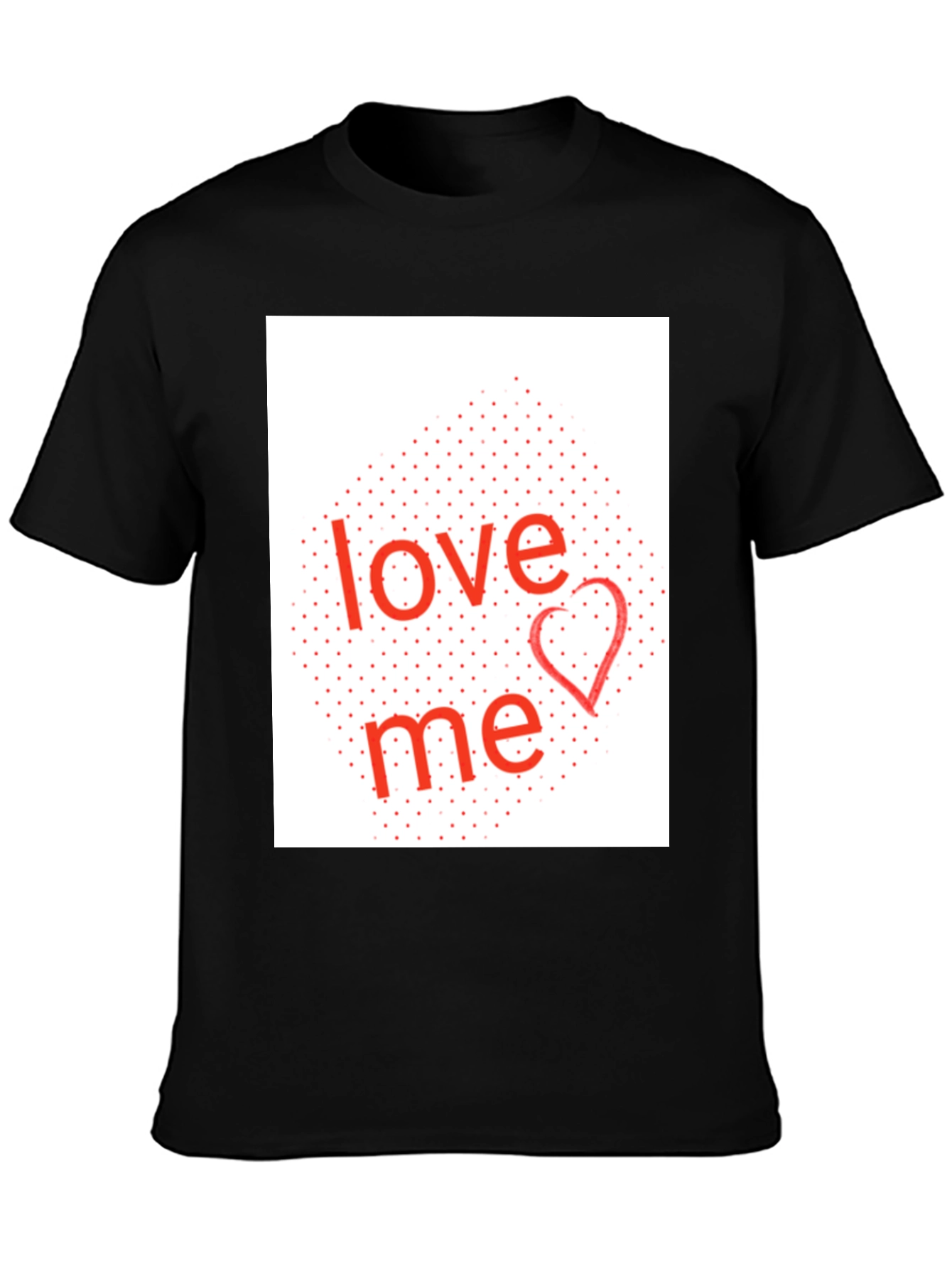 Love Me Graphic Tee - Black Cotton Blend Shirt