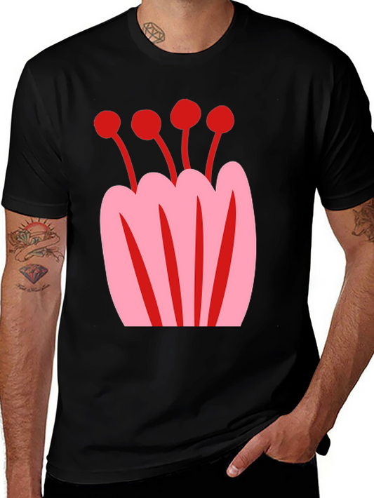 Floral Graphic Tee - Black Unisex T-Shirt