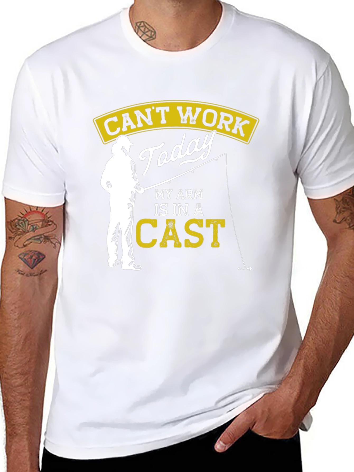 Funny Fishing T-Shirt - Cant Work Today