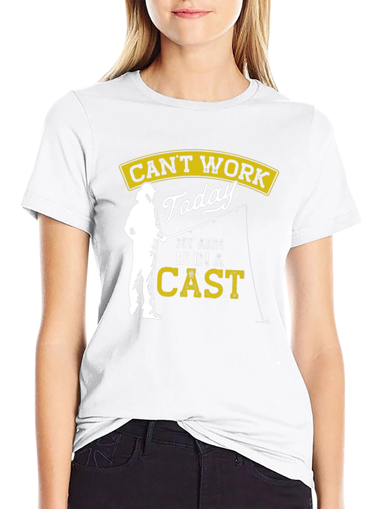 Funny Fishing T-Shirt - Cant Work Today