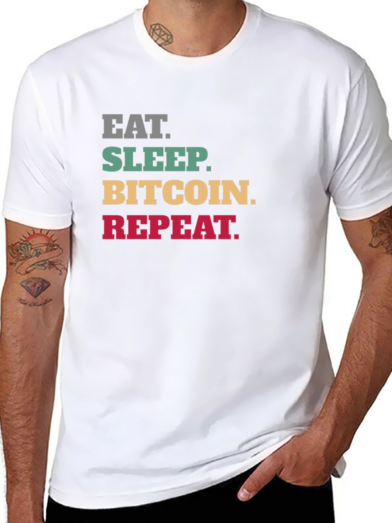 Eat Sleep Bitcoin Repeat Graphic Tee