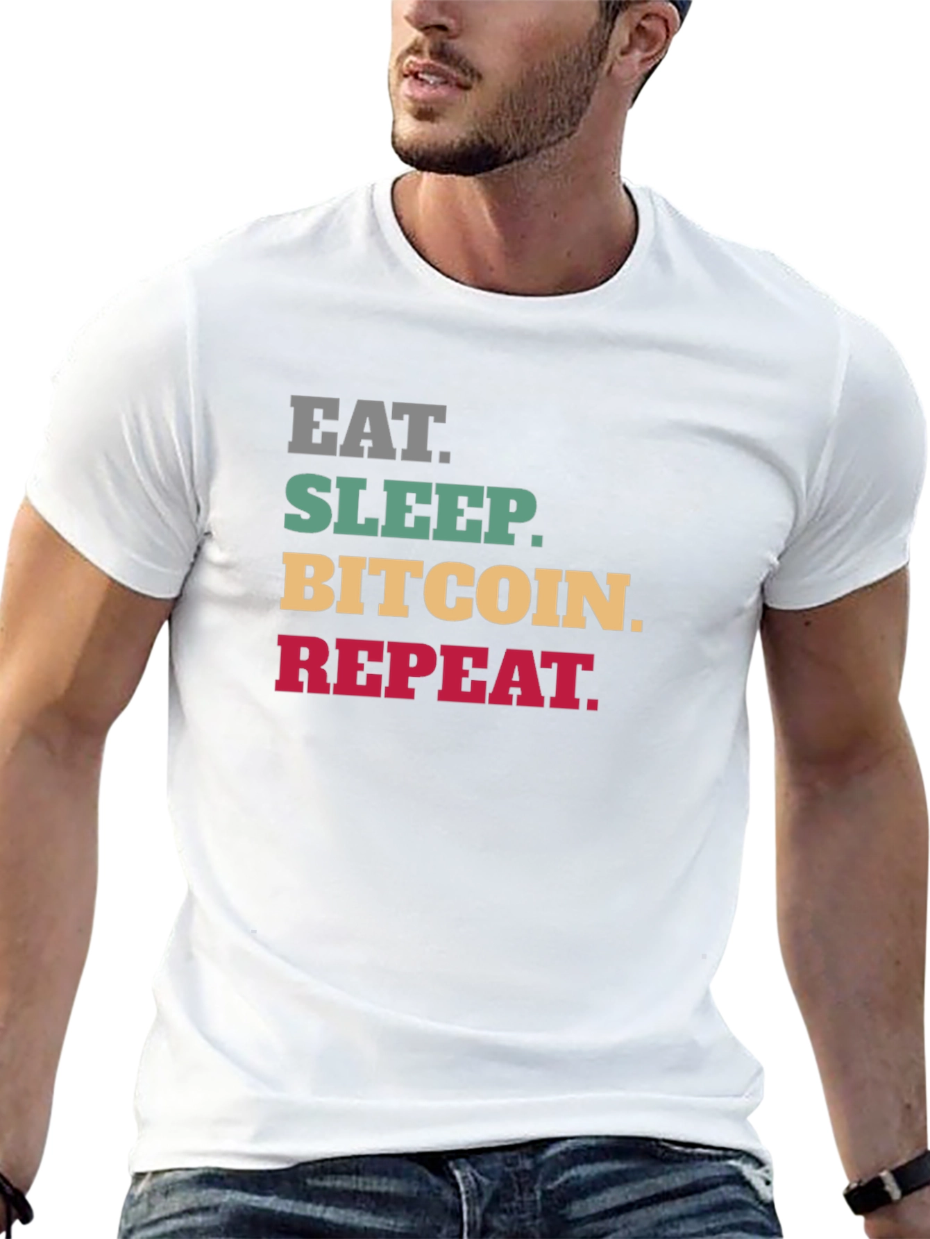 Eat Sleep Bitcoin Repeat Graphic Tee